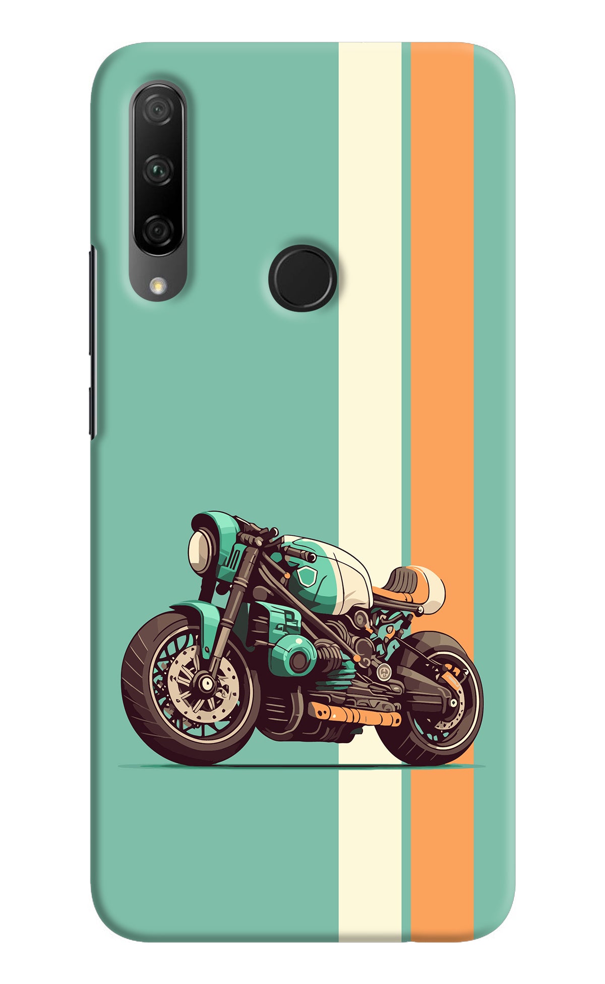 Striped Moto Drift Honor 9X Back Cover