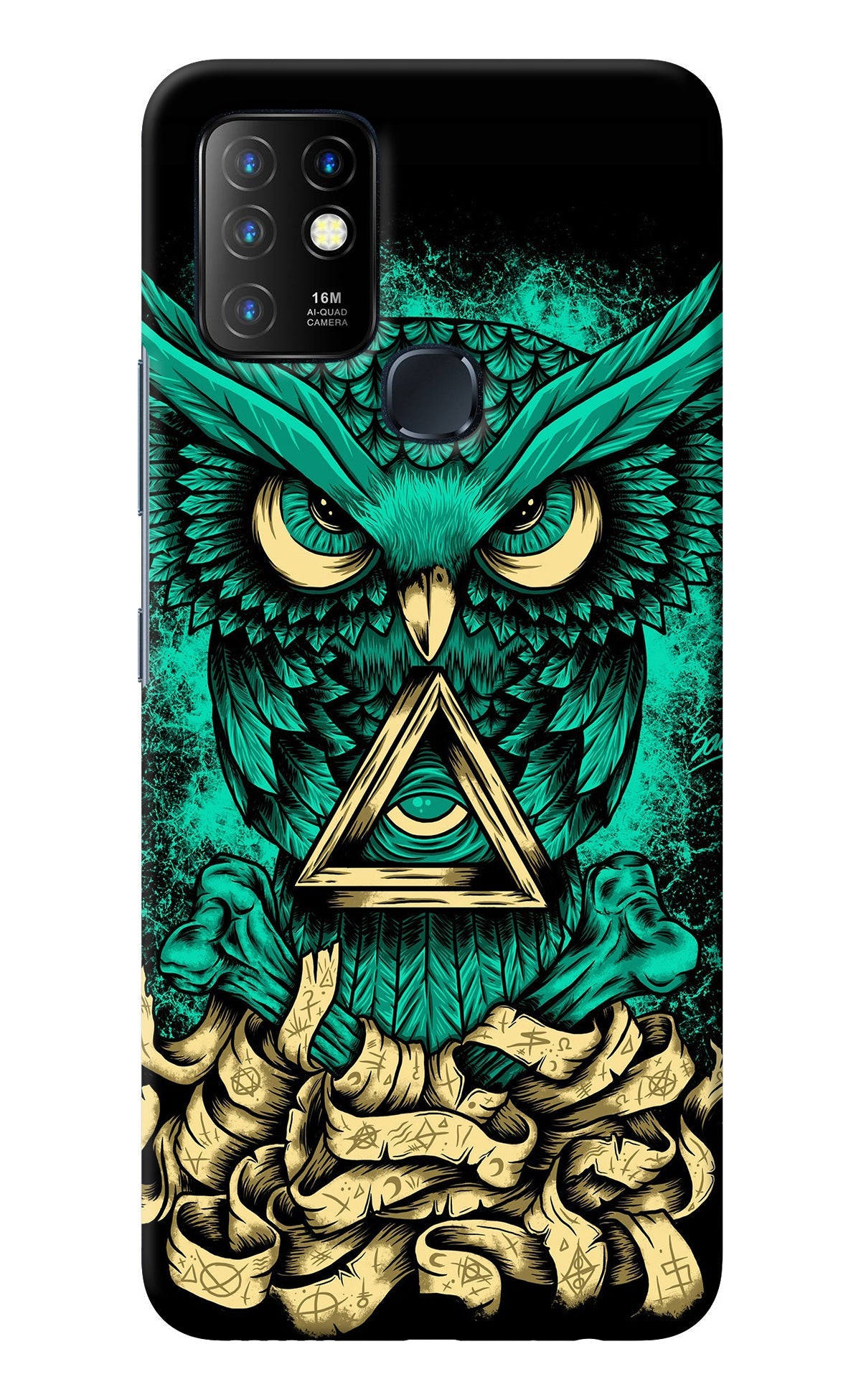 Green Owl Infinix Hot 10 Back Cover