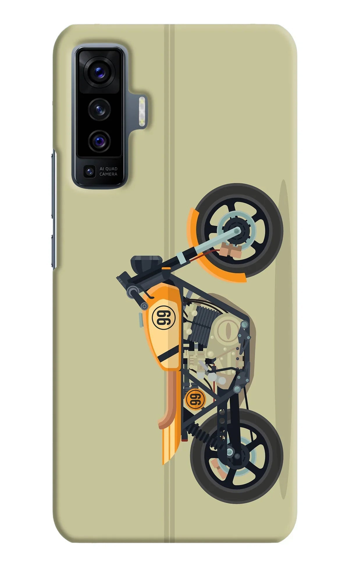 Vertical Speedster Vivo X50 Back Cover
