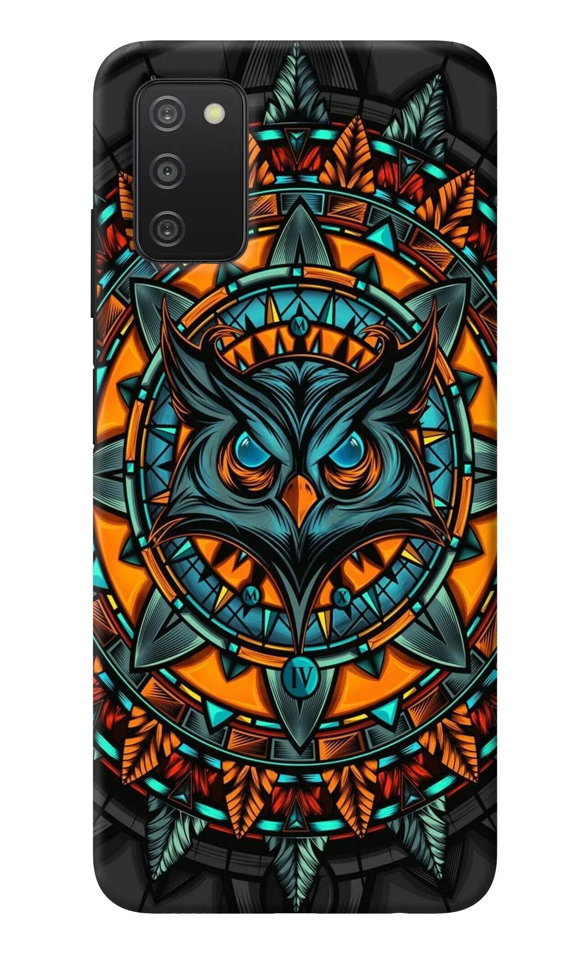 Angry Owl Art Samsung A03s Back Cover