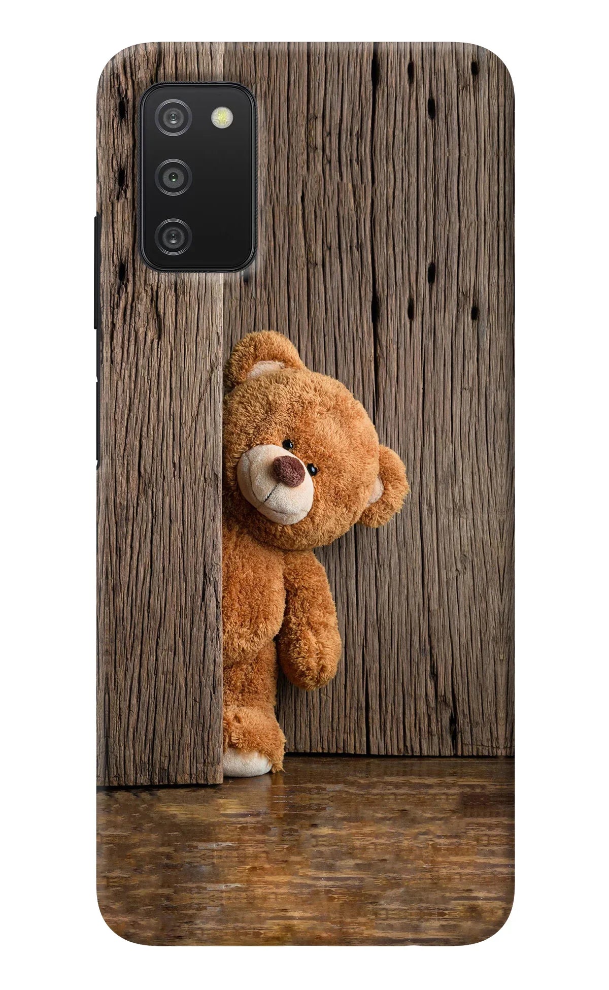 Teddy Wooden Samsung A03s Back Cover