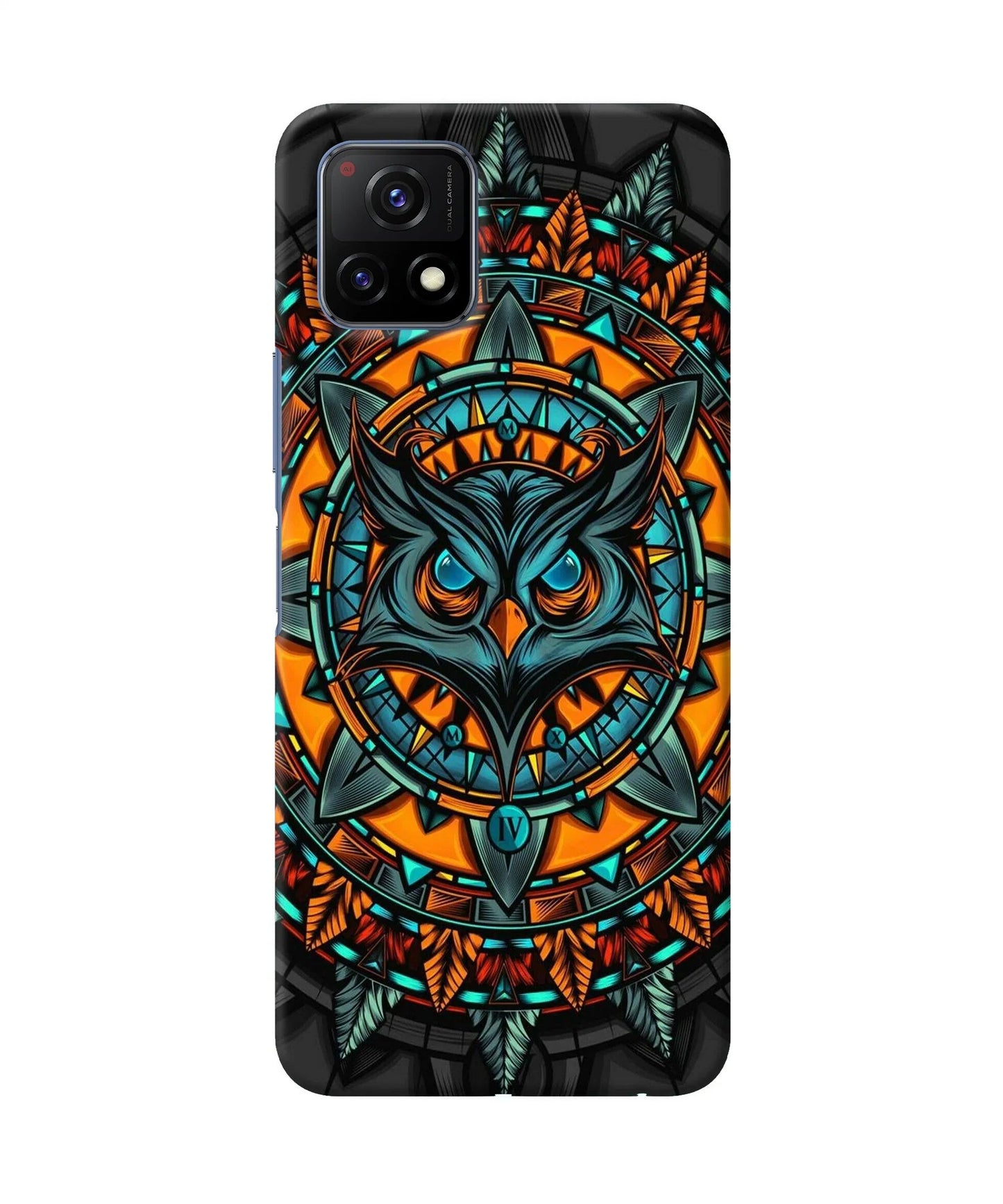 Angry Owl Art Vivo Y72 5G Back Cover