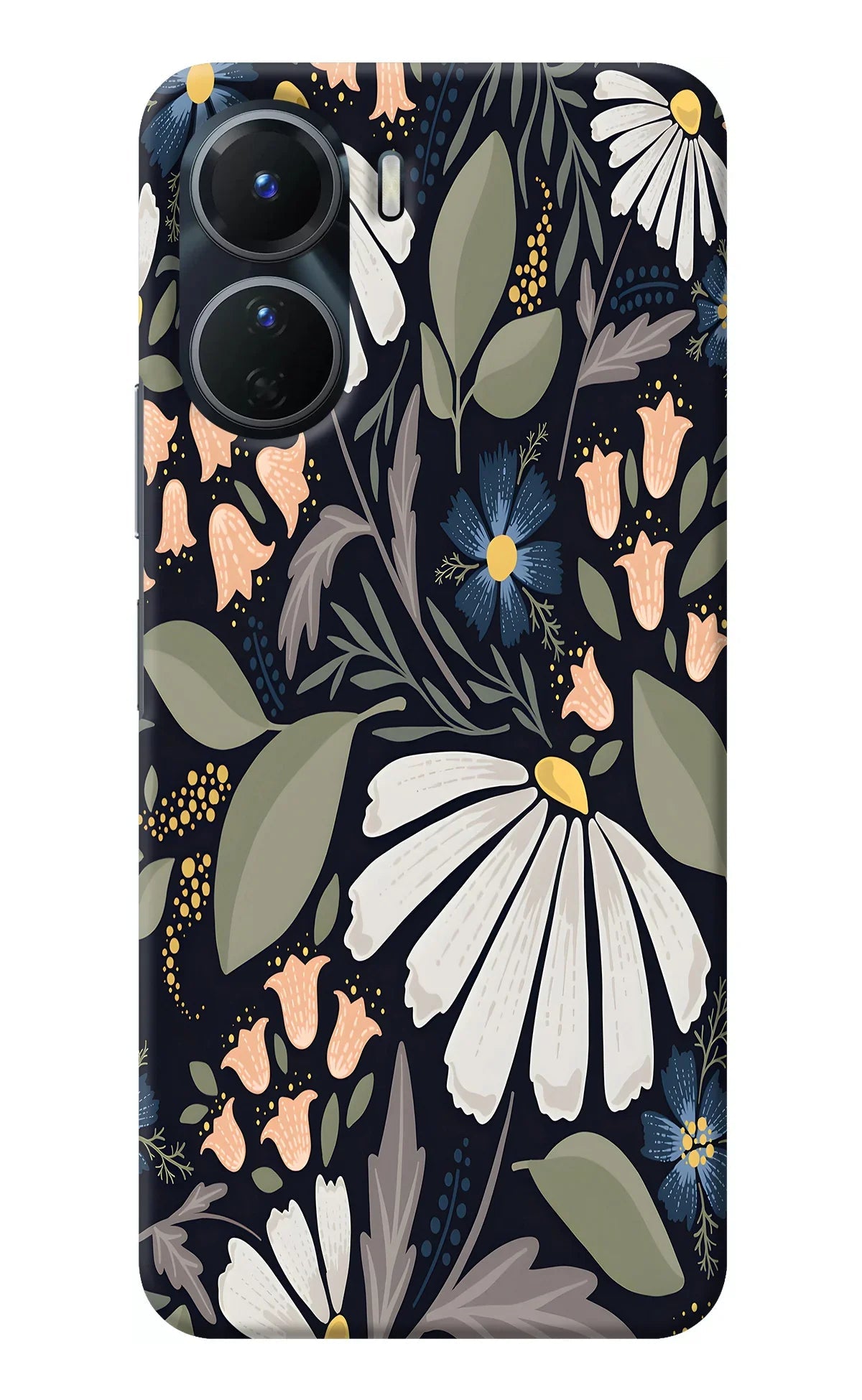 Flowers Art Vivo Y16 Back Cover