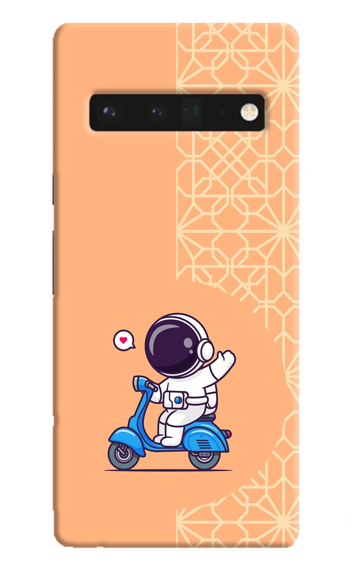 Cute Astronaut Riding Google Pixel 6 Pro Back Cover