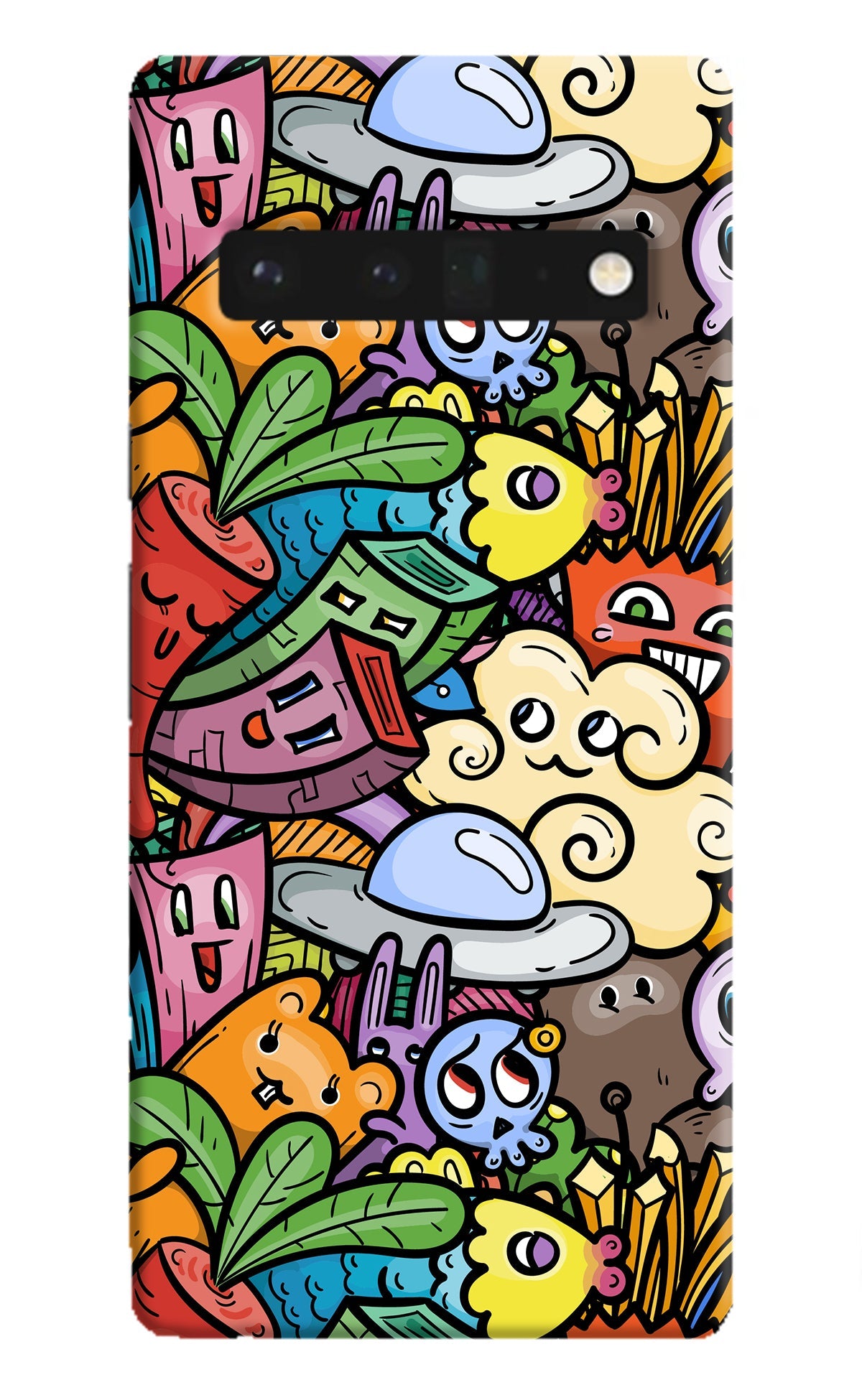 Veggie Doodle Google Pixel 6 Pro Back Cover