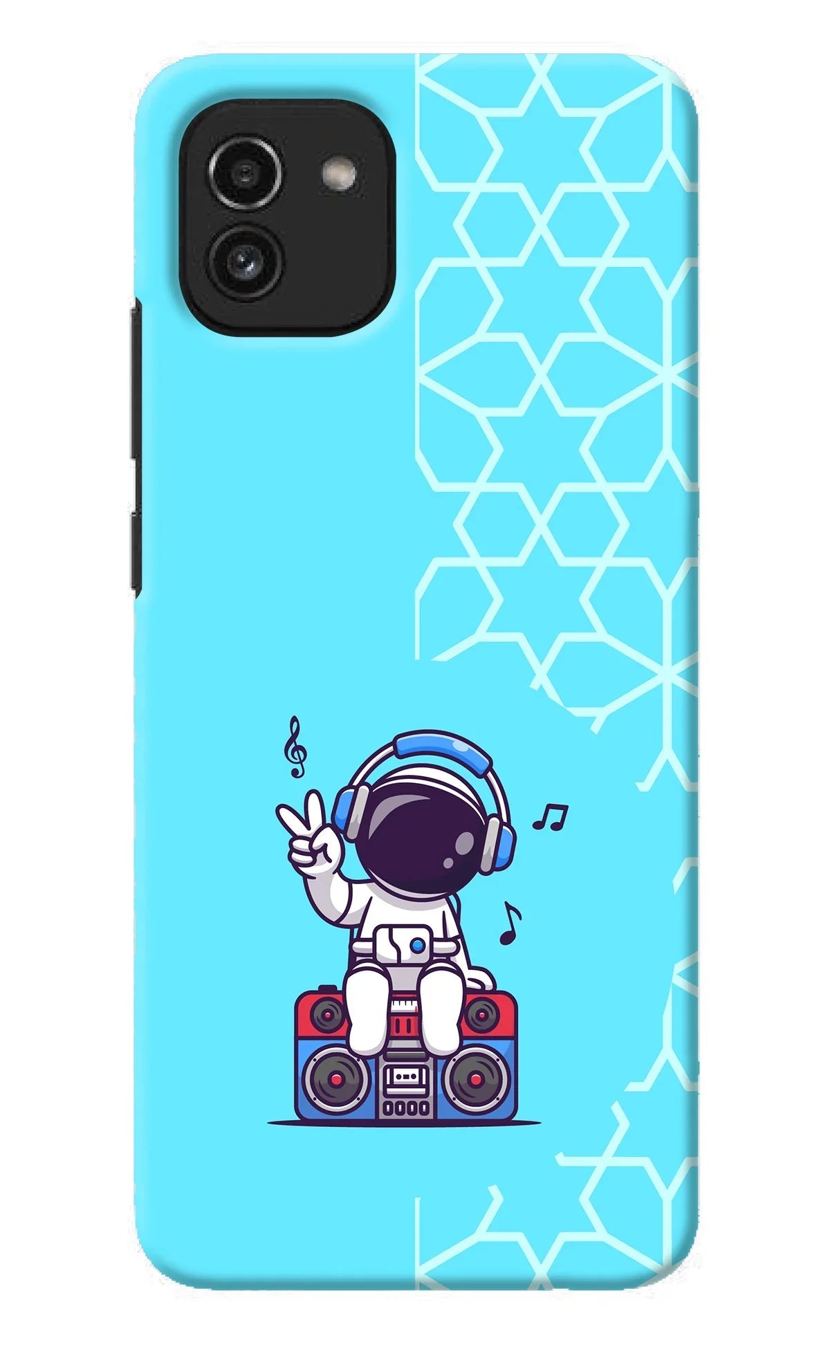 Cute Astronaut Chilling Samsung A03 Back Cover