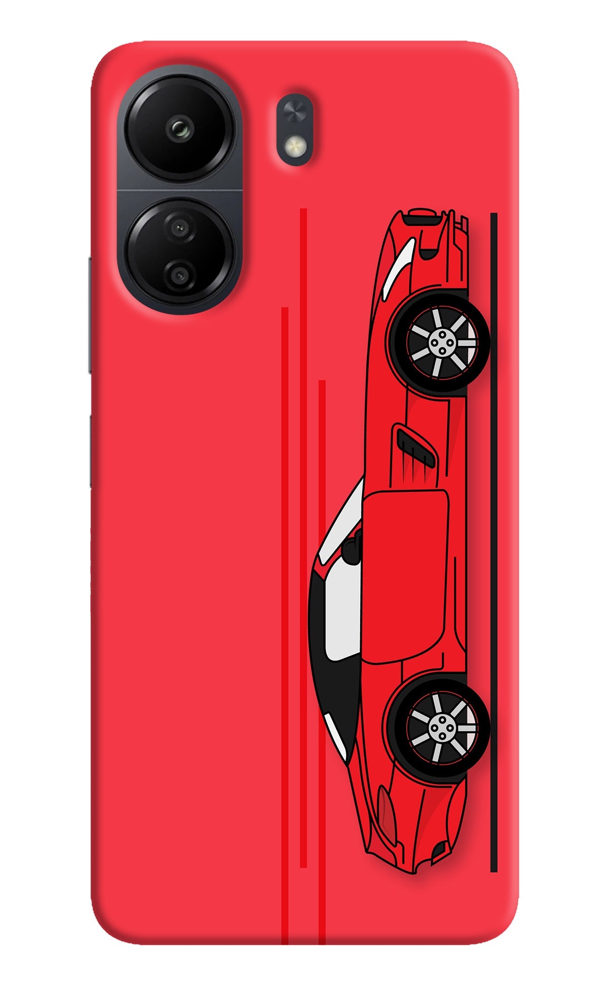Red Velocity Poco C65 Back Cover