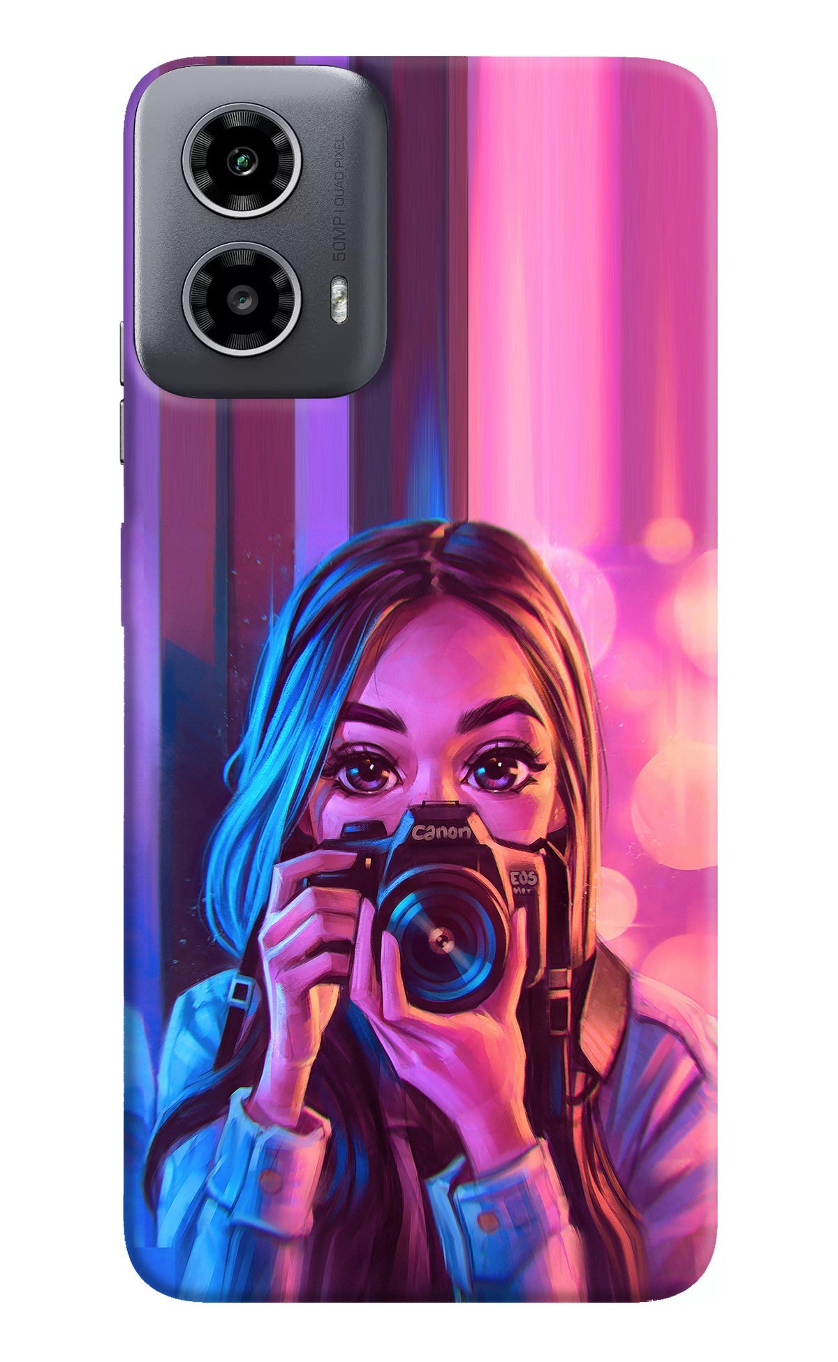 Girl Photographer Moto G34 5G Back Cover