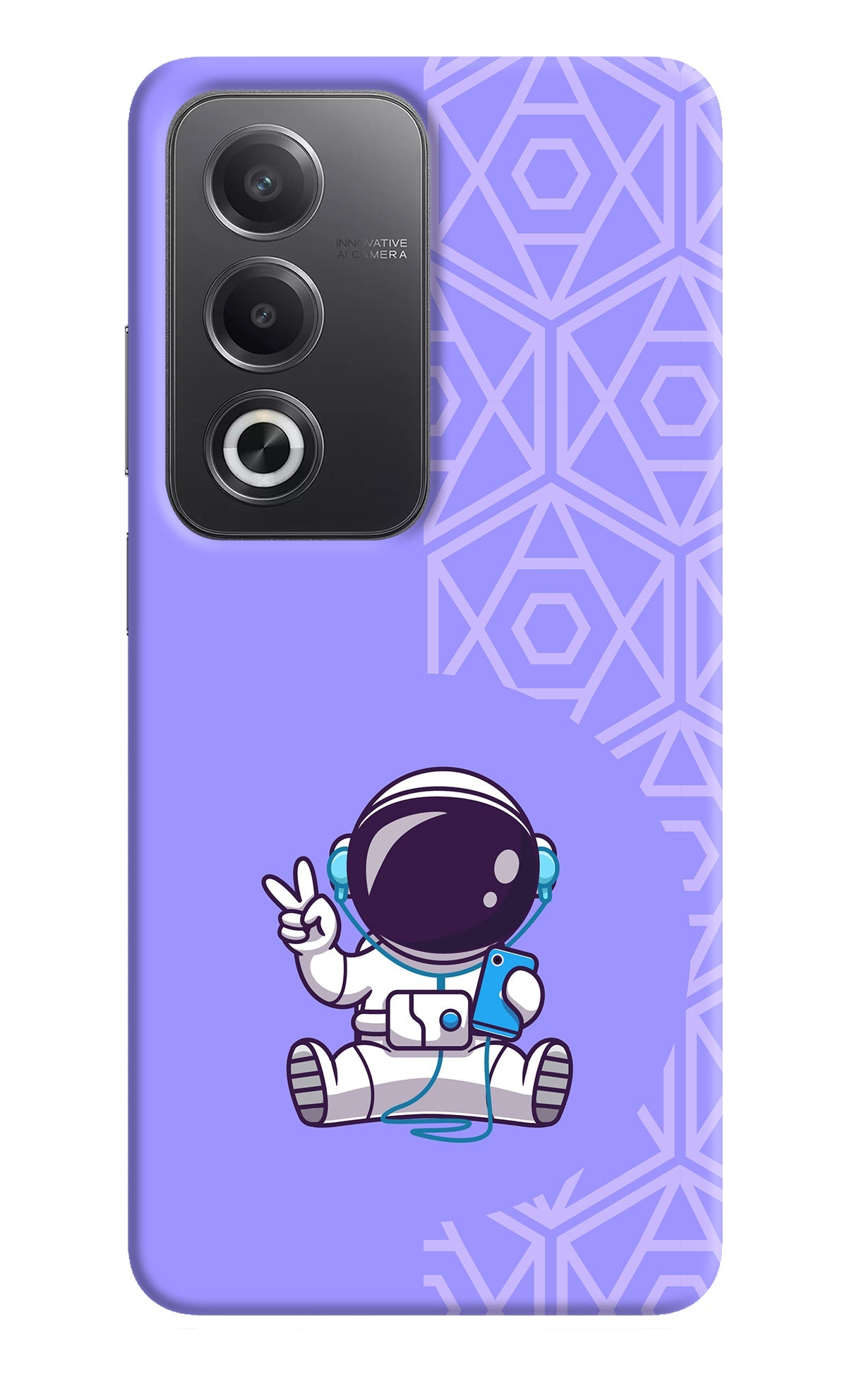 Cute Astronaut Chilling Oppo A3 Pro 5G Back Cover