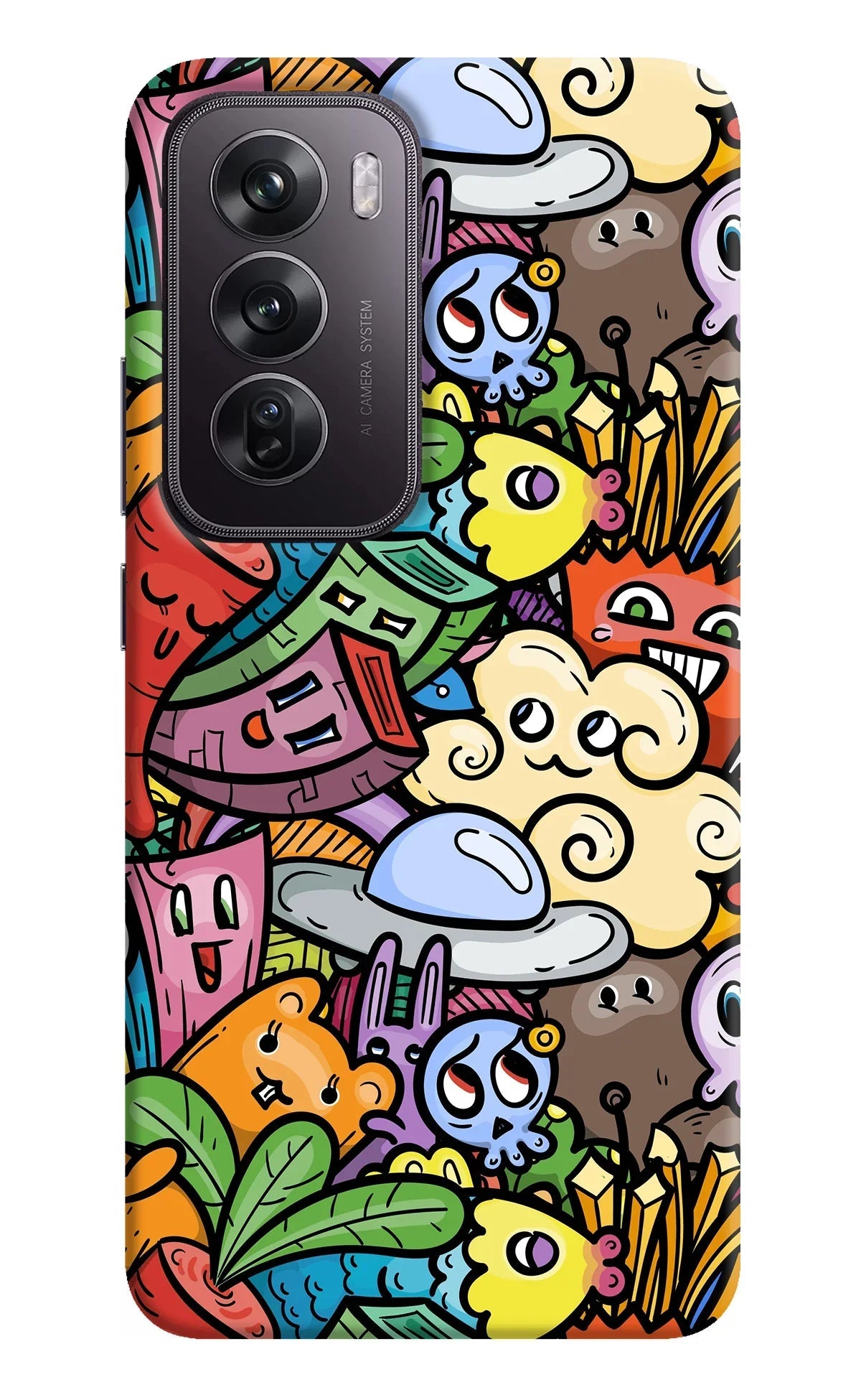 Veggie Doodle Oppo Reno12 Pro 5G Back Cover