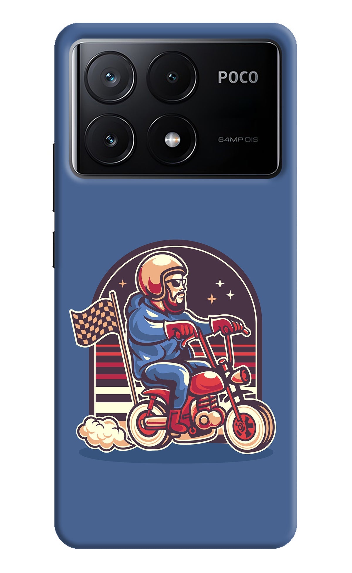 Retro Rider Vibes Poco X6 Pro Back Cover