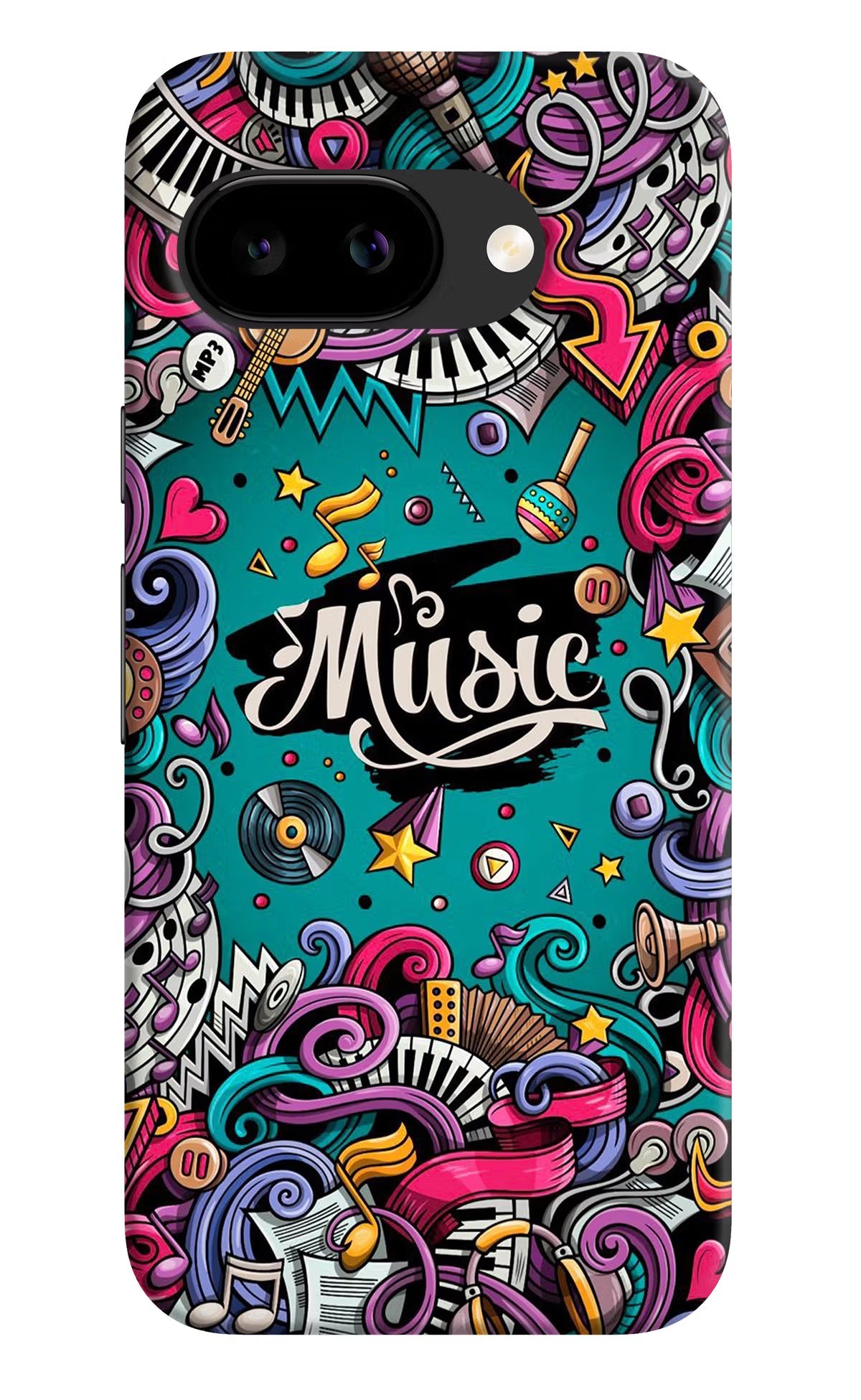 Music Graffiti Google Pixel 9a Back Cover Hard Case - Hello Swanky