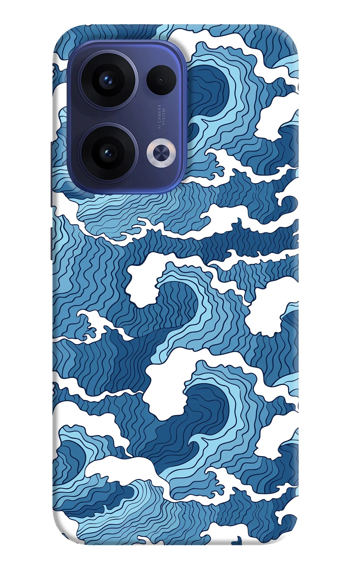 Blue Waves Oppo Reno13 5G Back Cover