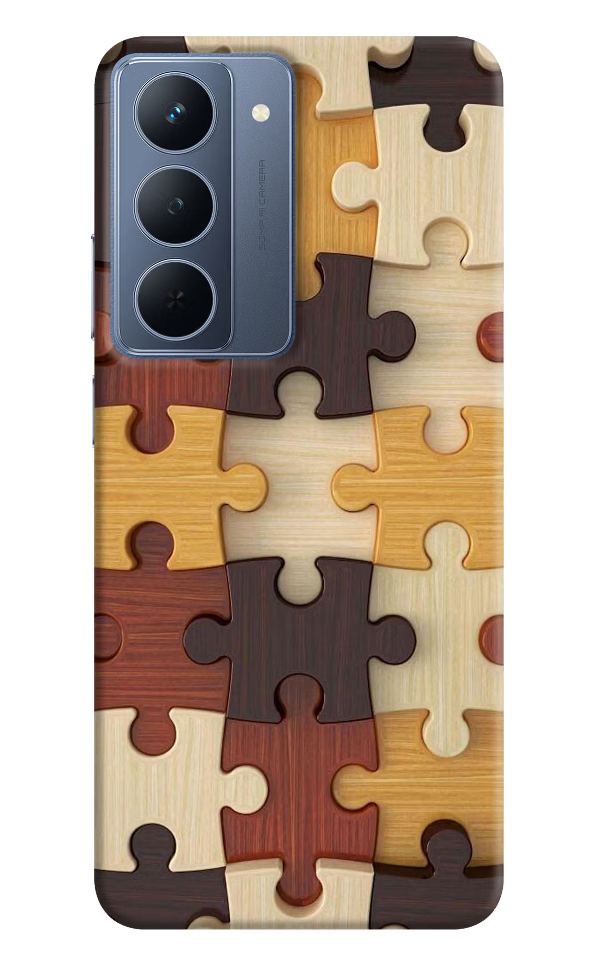Wooden Puzzle Realme P3x 5G Back Cover