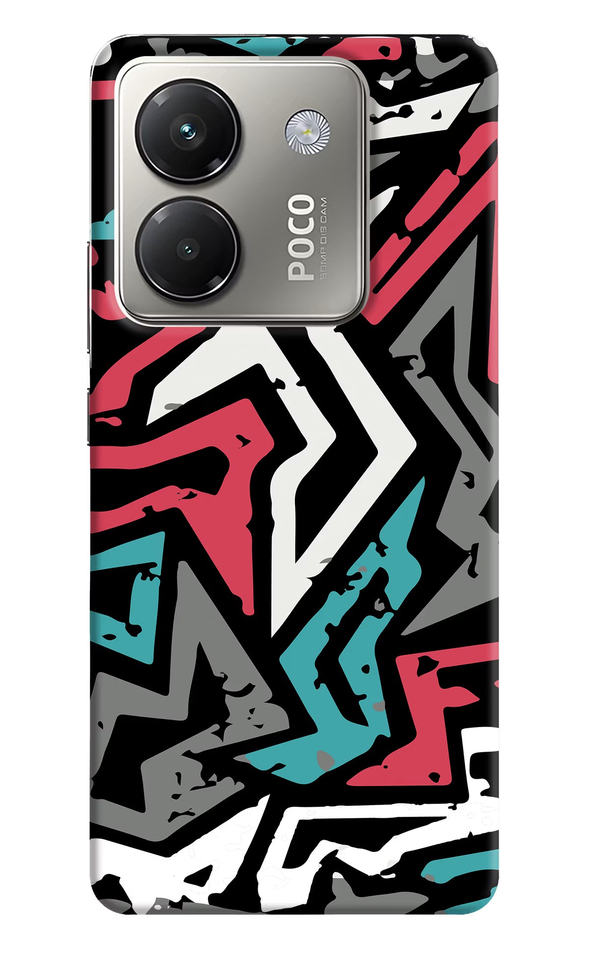 Geometric Graffiti Poco M7 Pro 5G Back Cover