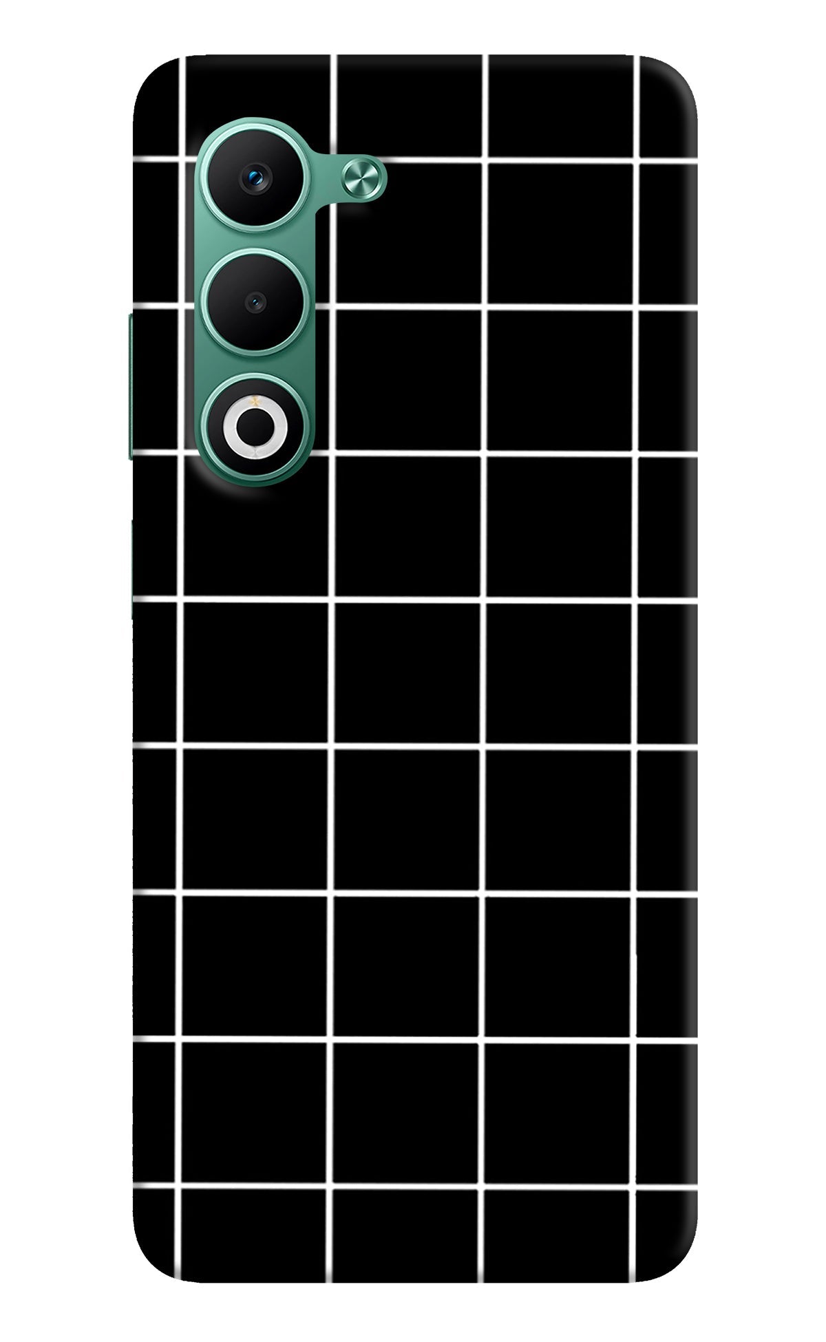 White Grid Oppo A5 5G Back Cover