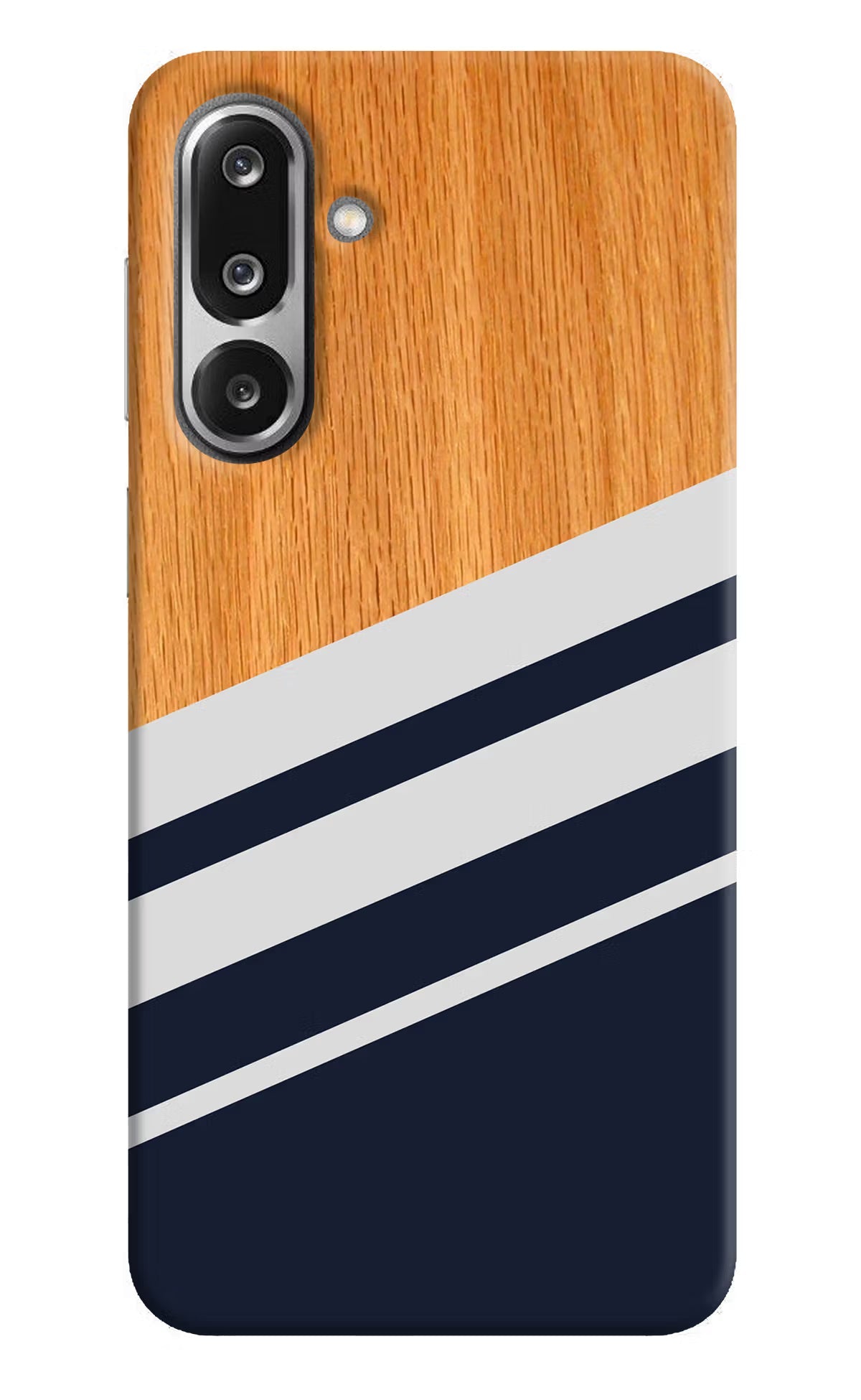 Blue and white wooden Samsung F36 5G Back Cover