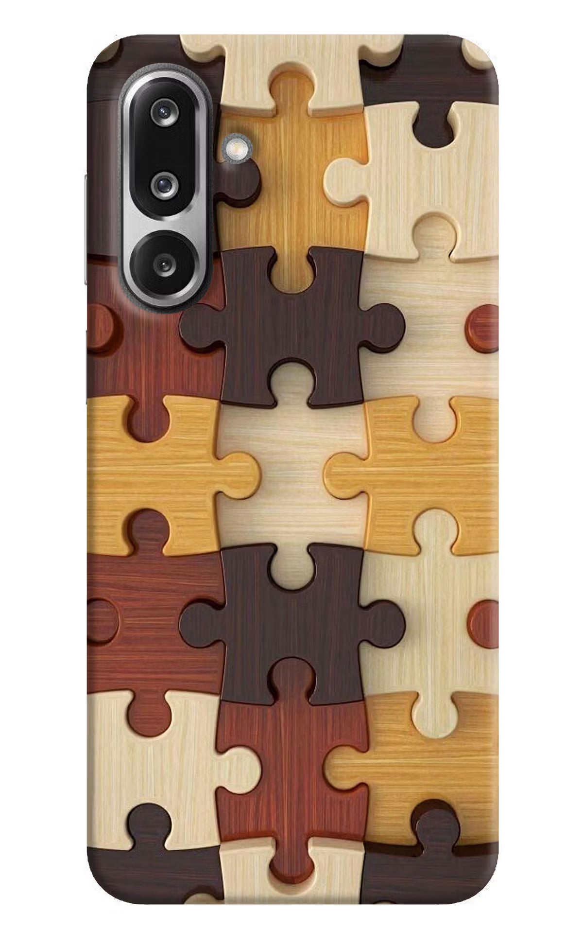 Wooden Puzzle Samsung F36 5G Back Cover