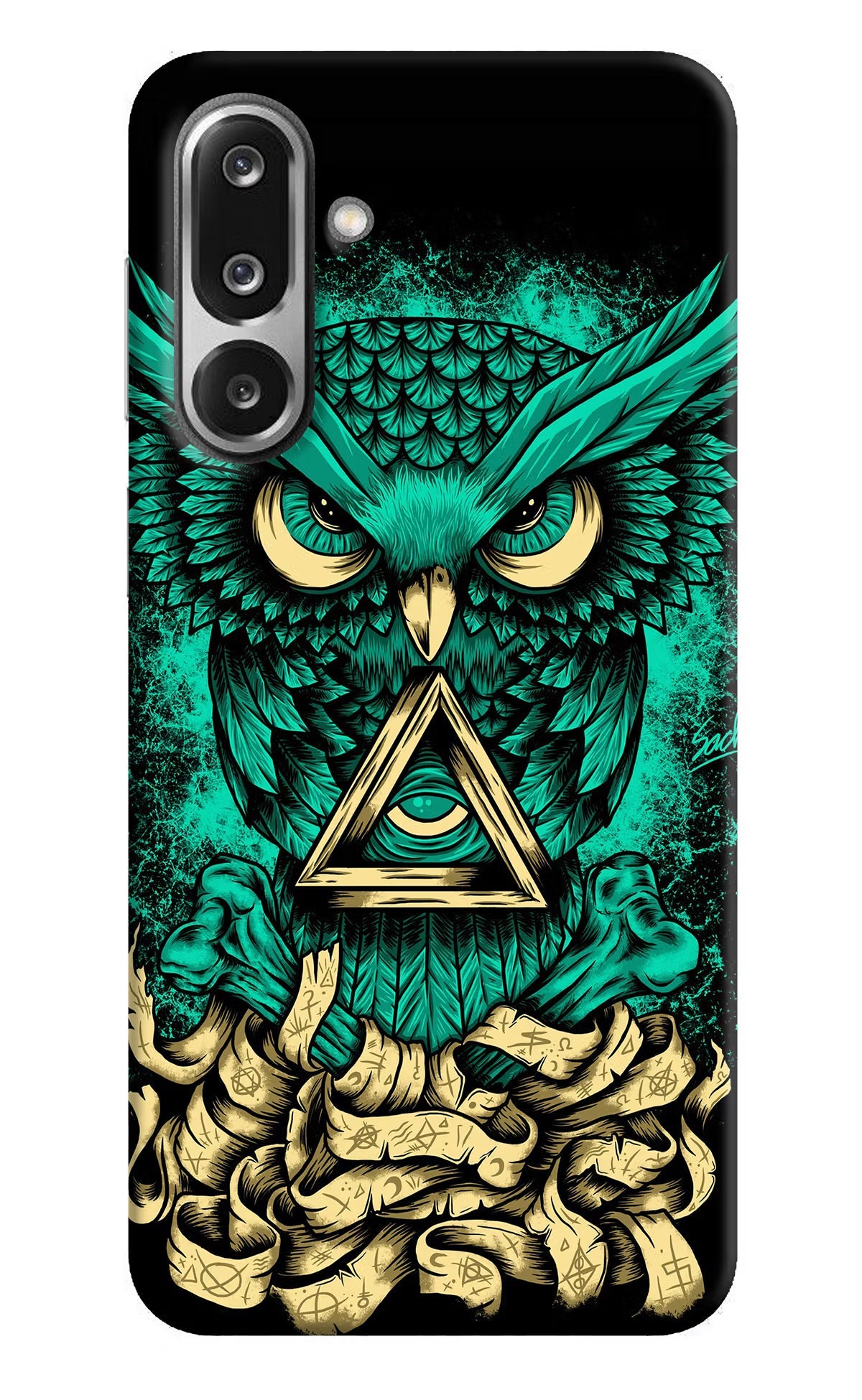 Green Owl Samsung F36 5G Back Cover