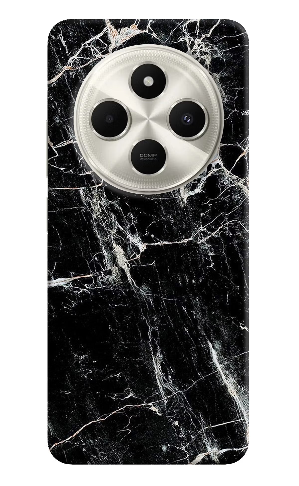 Black Marble Texture Poco C75 5G Back Cover