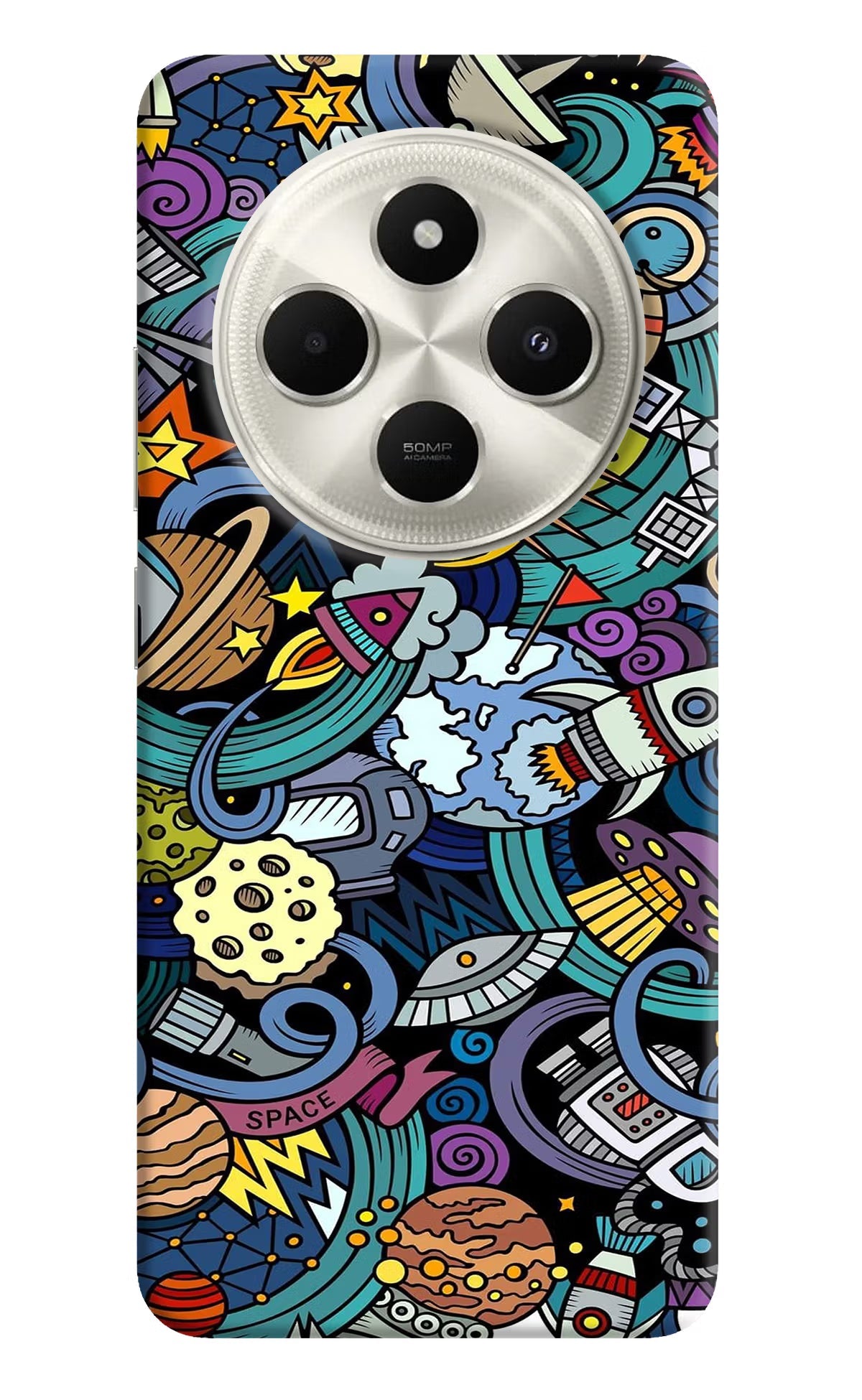 Space Abstract Poco C75 5G Back Cover