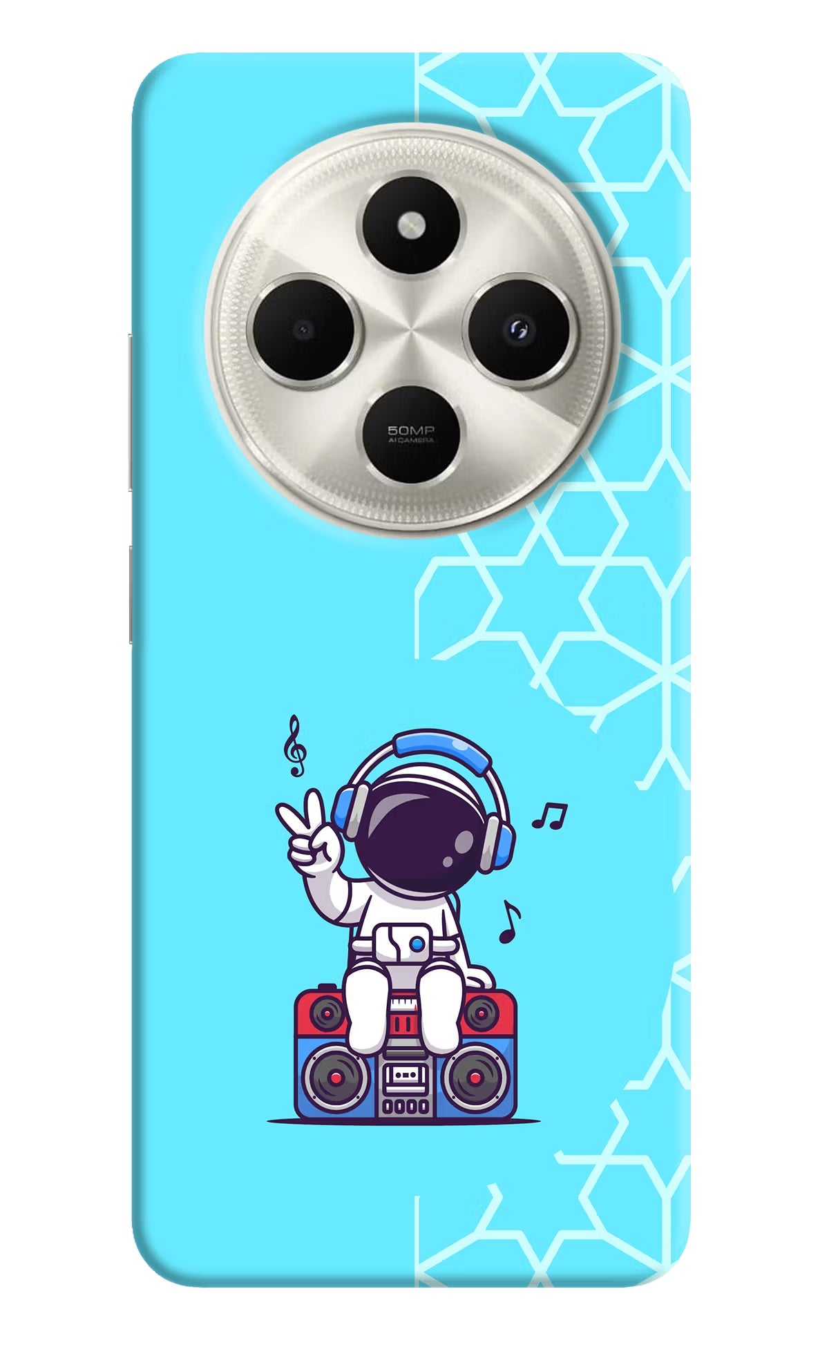 Cute Astronaut Chilling Poco C75 5G Back Cover