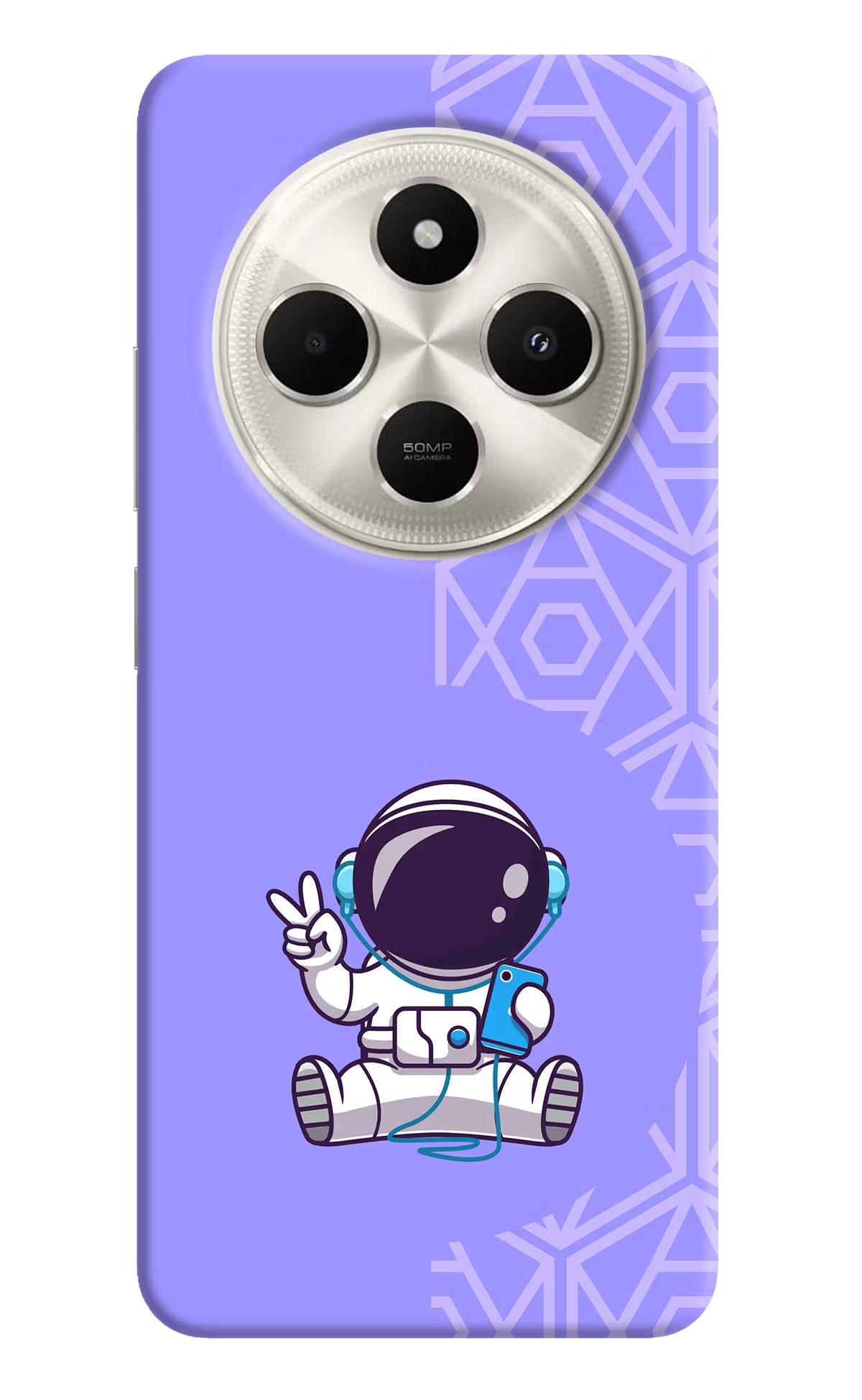 Cute Astronaut Chilling Poco C75 5G Back Cover