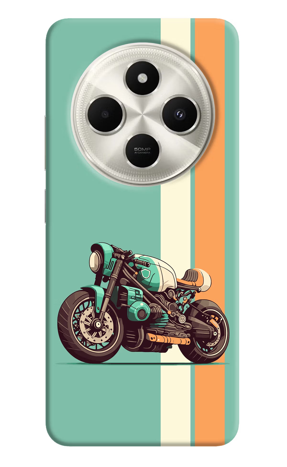 Striped Moto Drift Poco C75 5G Back Cover
