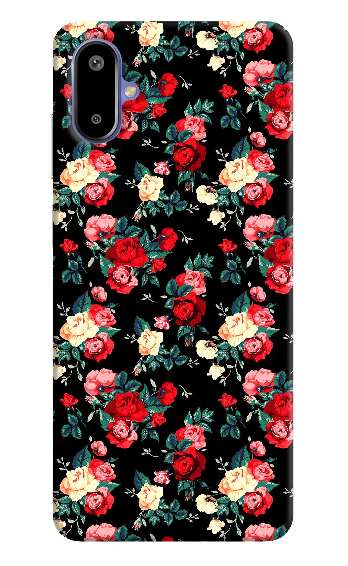 Rose Pattern Samsung F06 5G Back Cover