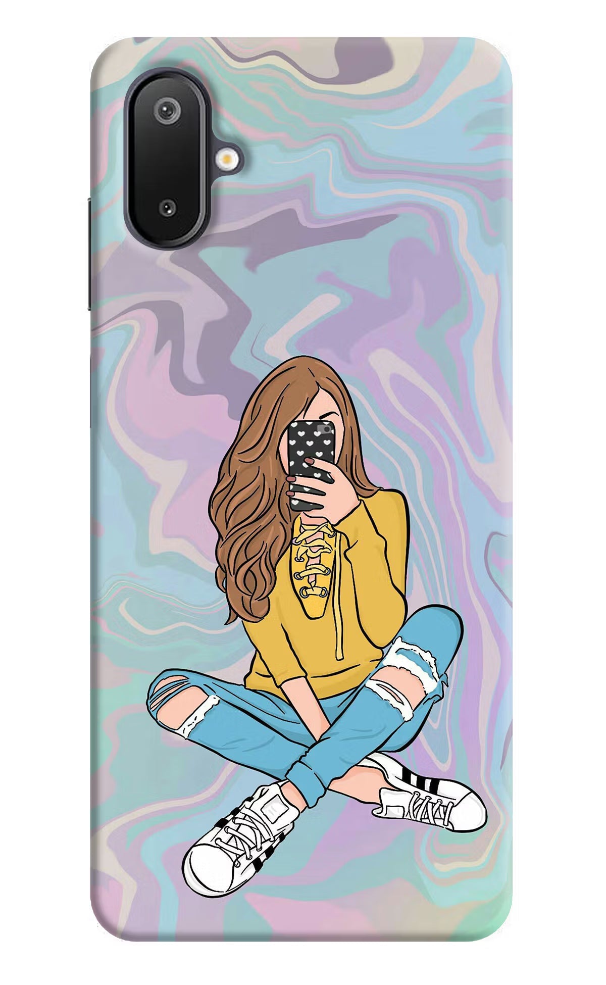 Selfie Girl Samsung M06 5G Back Cover