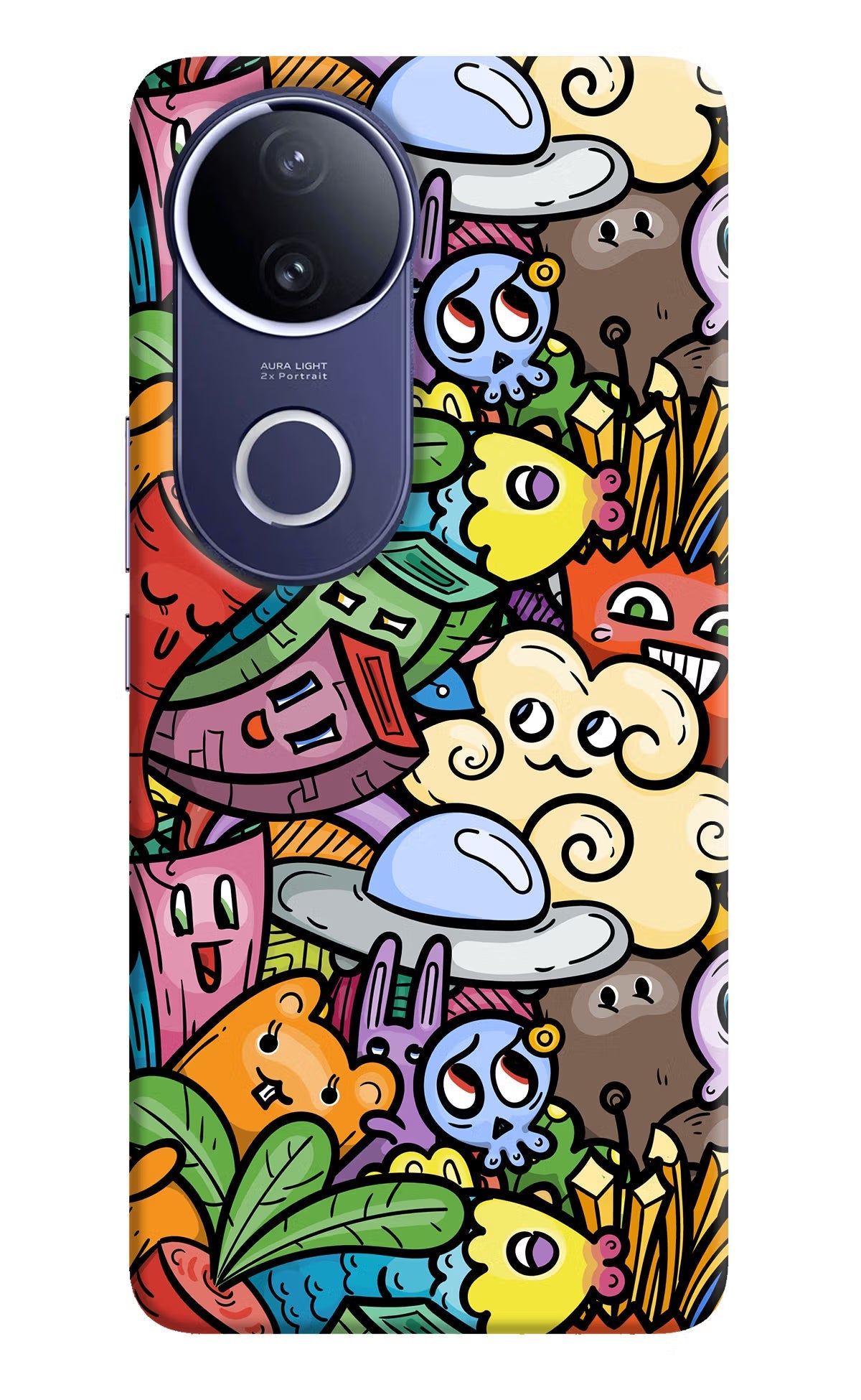 Veggie Doodle Vivo V50e 5G Back Cover