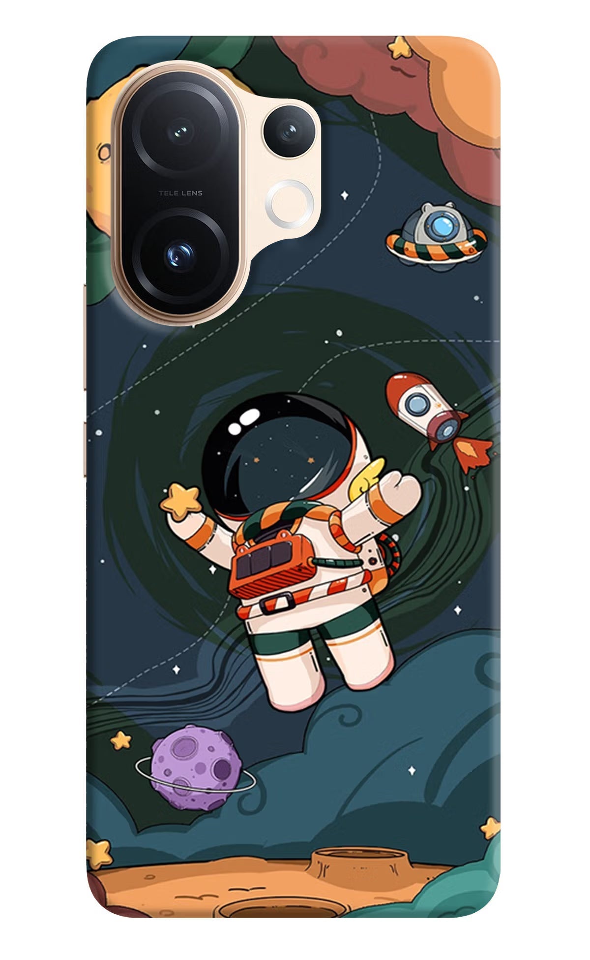 Cartoon Astronaut Vivo T4 Pro 5G Back Cover