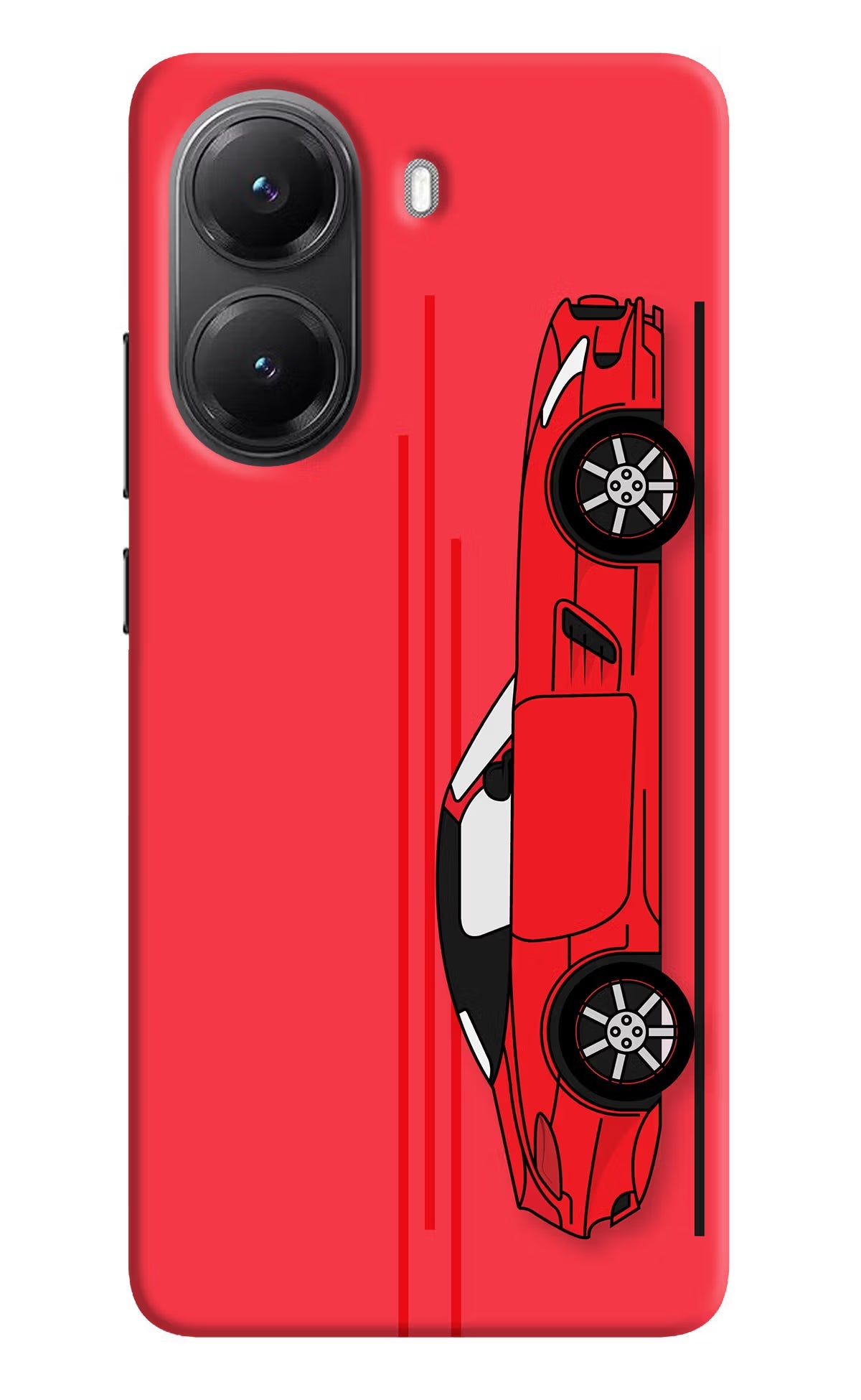 Red Velocity POCO X7 Pro 5G Back Cover Hard Case - Hello Swanky