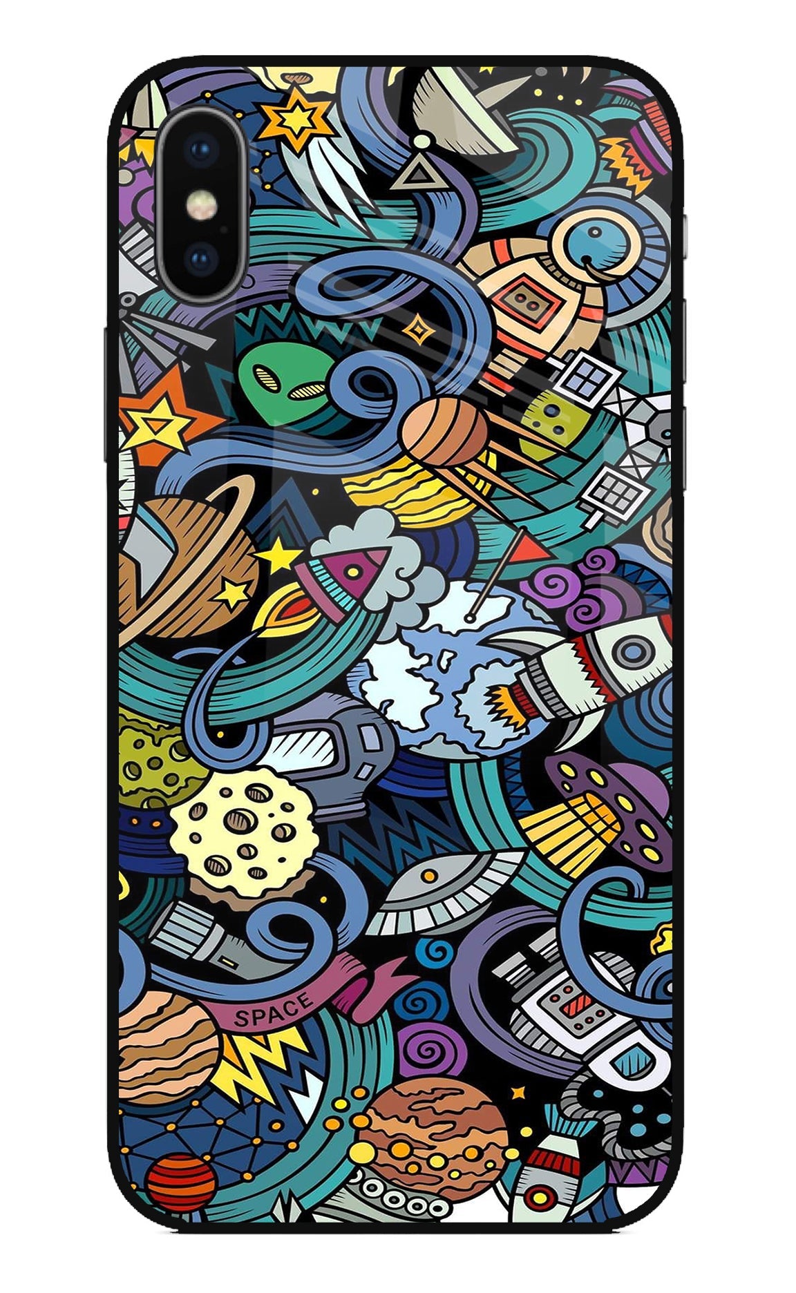 Space Abstract iPhone X Back Cover