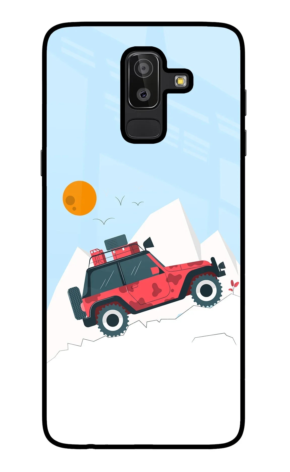 Mountain Trail Beast Samsung J8 Glass Case