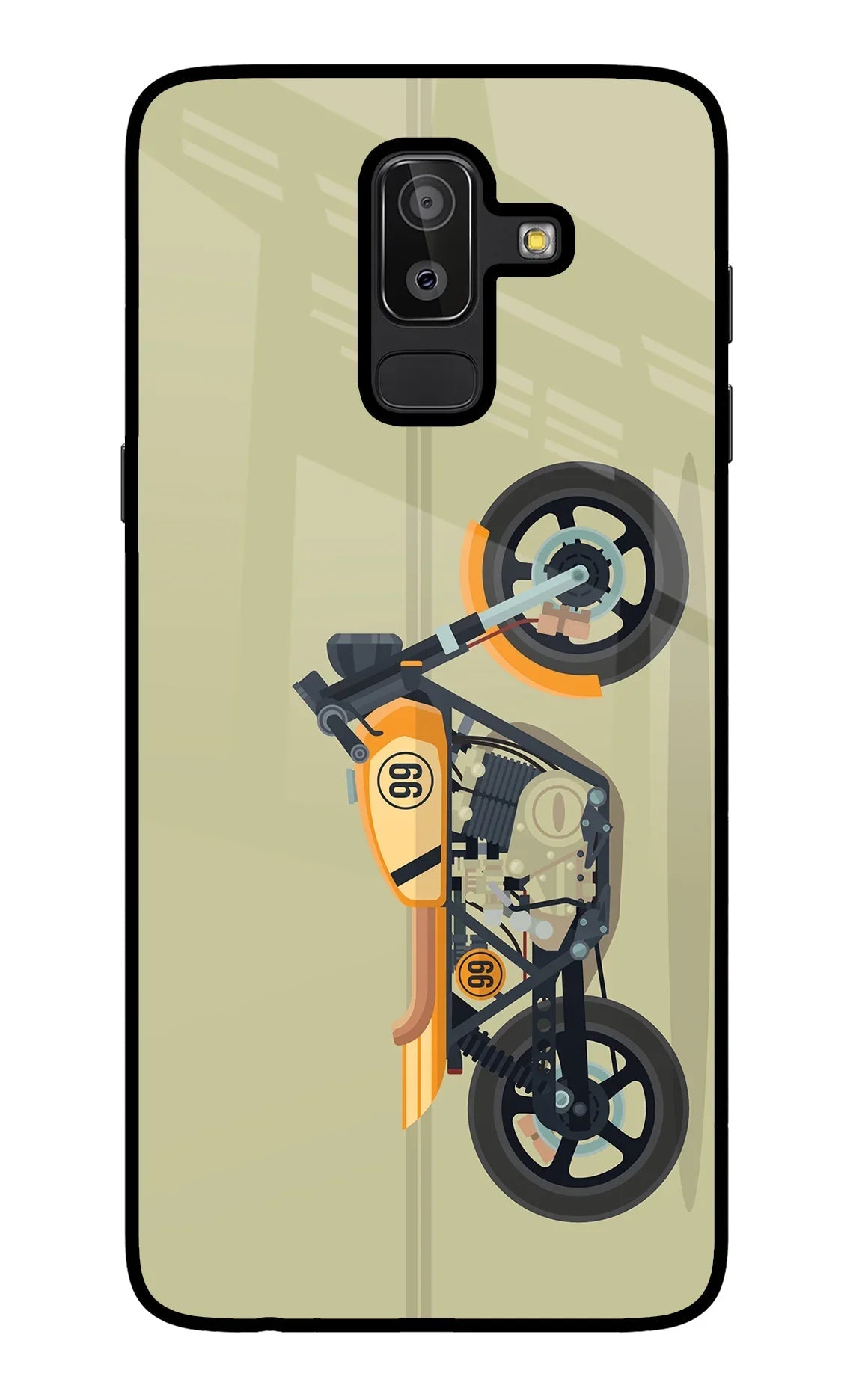 Vertical Speedster Samsung J8 Glass Case