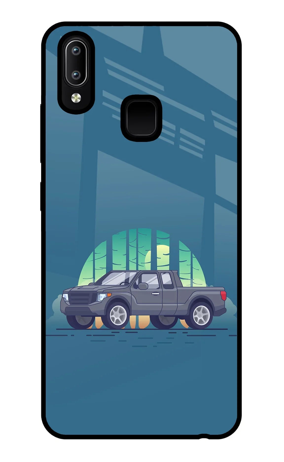 Retro Garage Vibe Vivo Y91/Y93/Y95 Glass Case