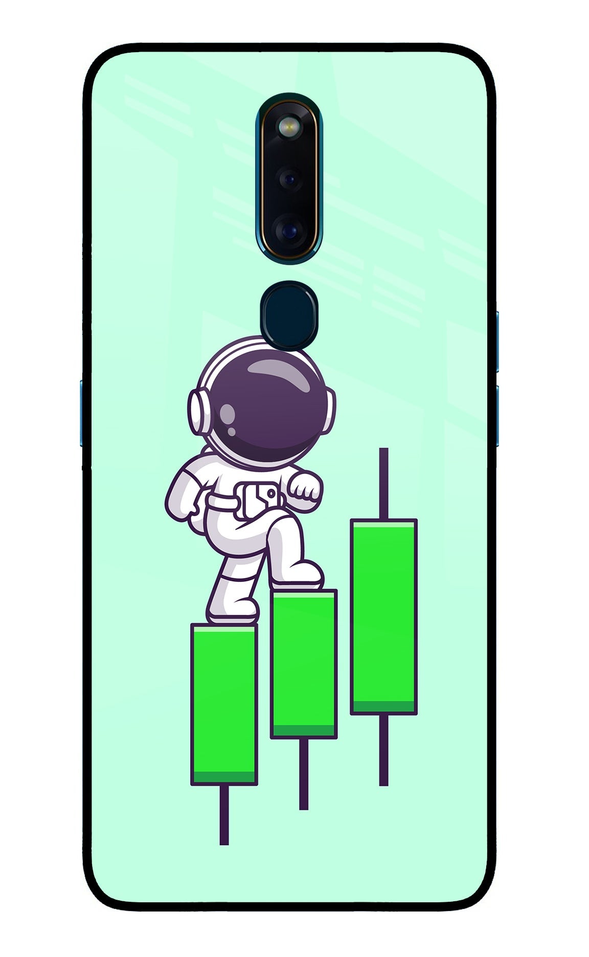 Astronaut Trader Oppo F11 Pro Glass Case