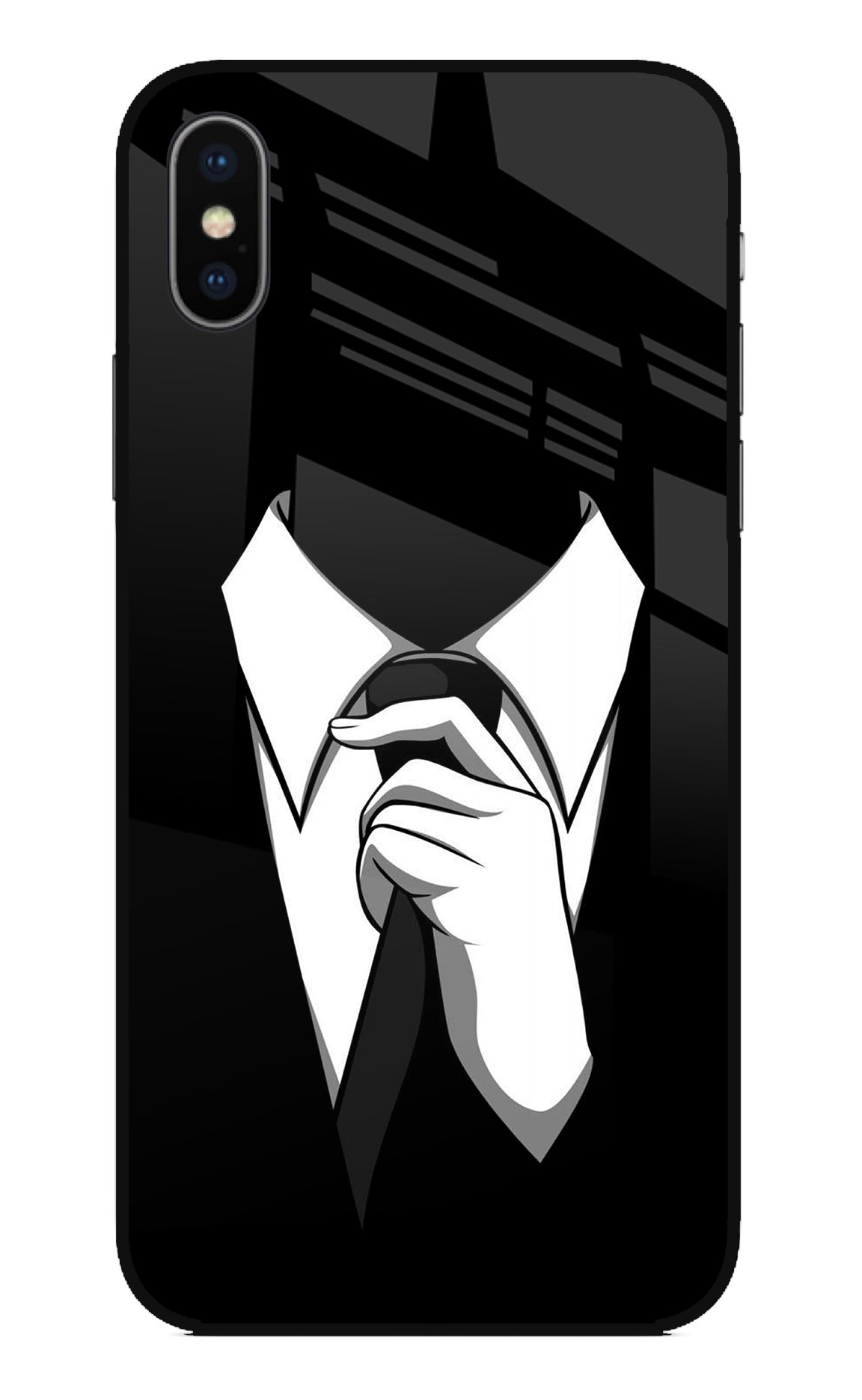 Black Tie iPhone XS Back Cover