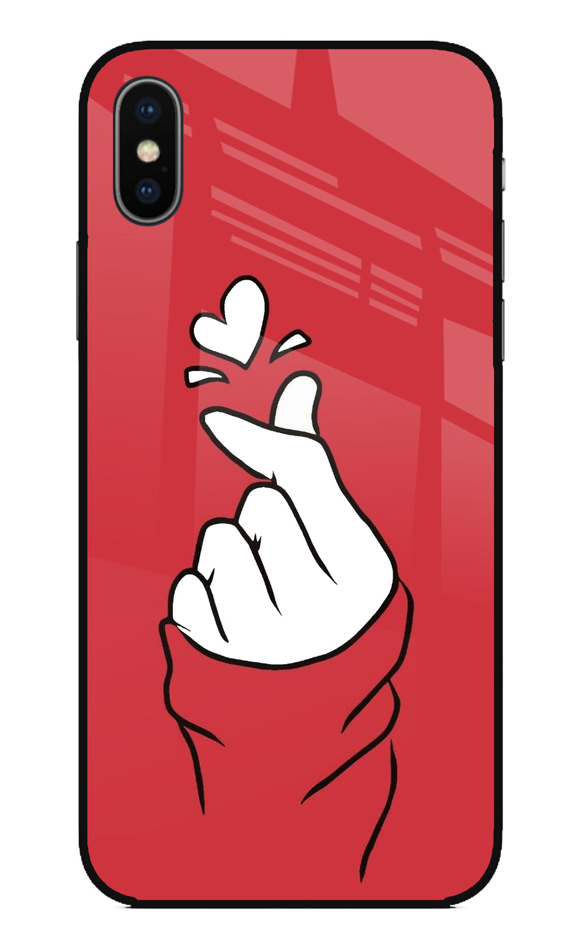 Korean Love Sign iPhone XS Back Cover