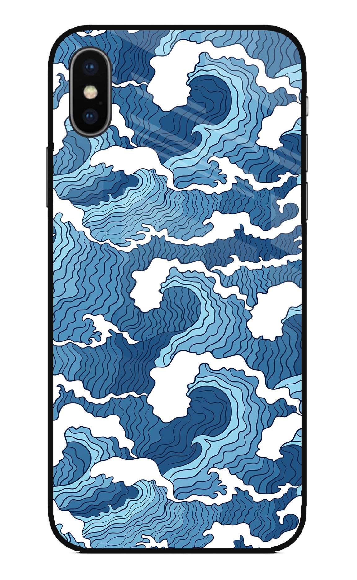 Blue Waves iPhone XS Back Cover