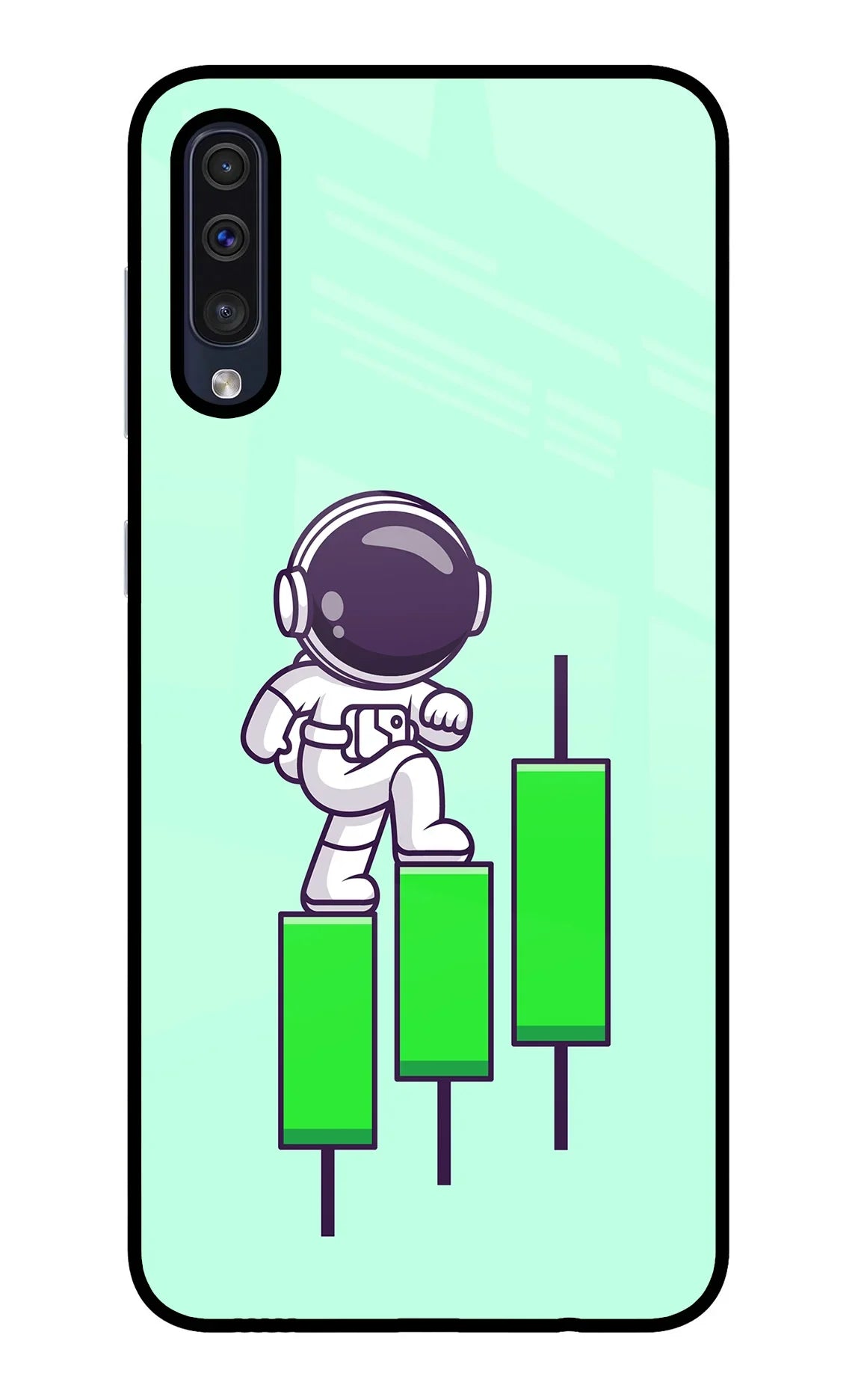 Astronaut Trader Samsung A50/A50s/A30s Glass Case