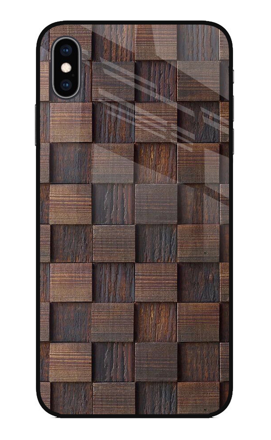 Wooden Cube Design iPhone XS Max Back Cover