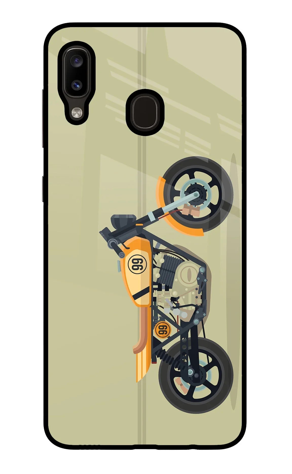 Vertical Speedster Samsung A20/M10s Glass Case