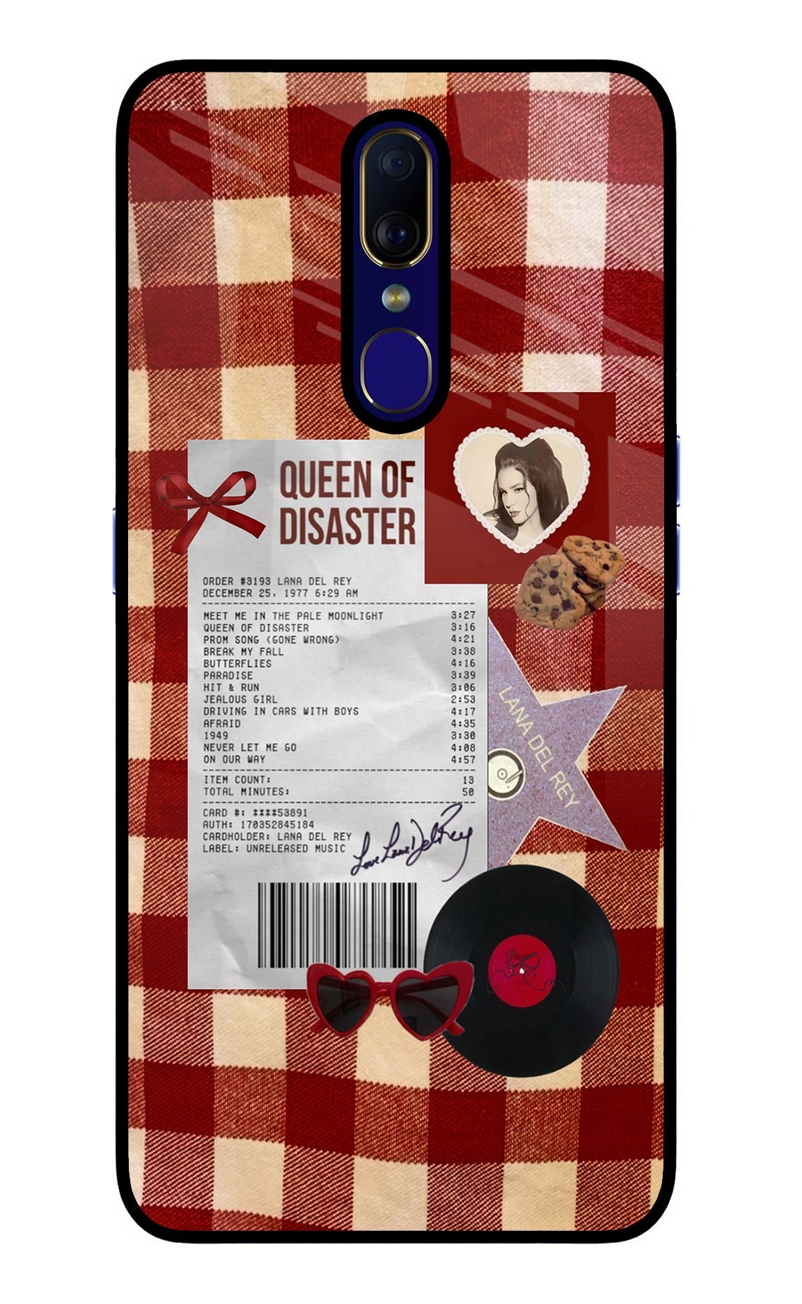 Queen of Disaster Oppo F11 Glass Case