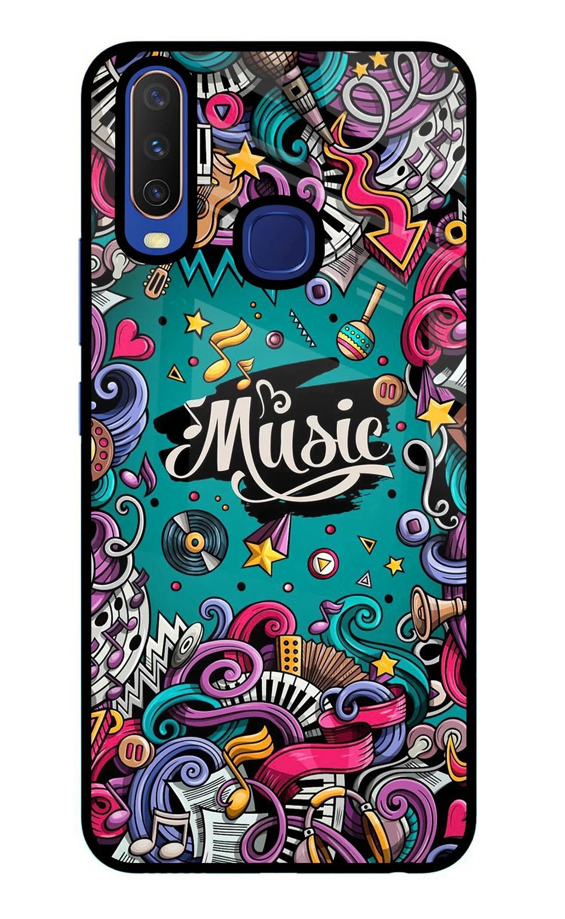 Music Graffiti Vivo Y11/Y12/U10 Back Cover