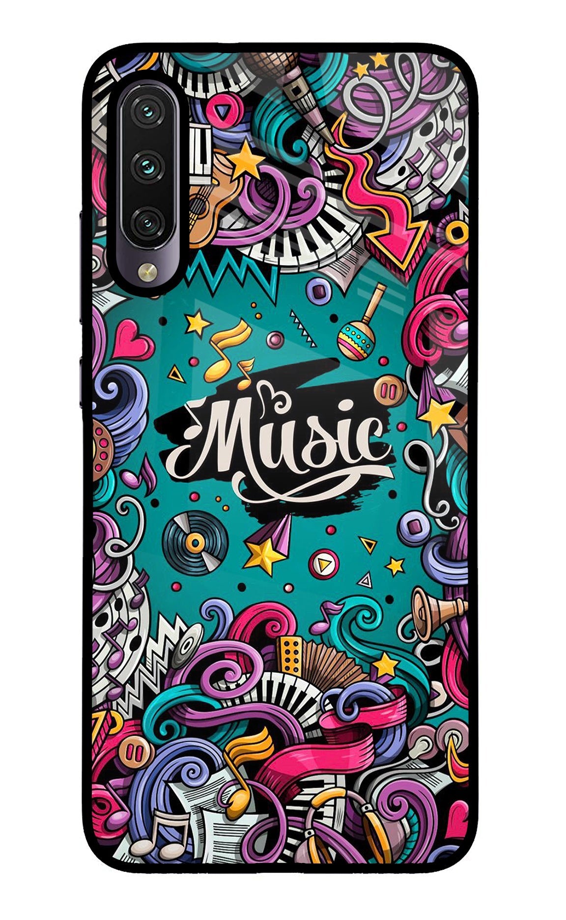 Music Graffiti Mi A3 Back Cover