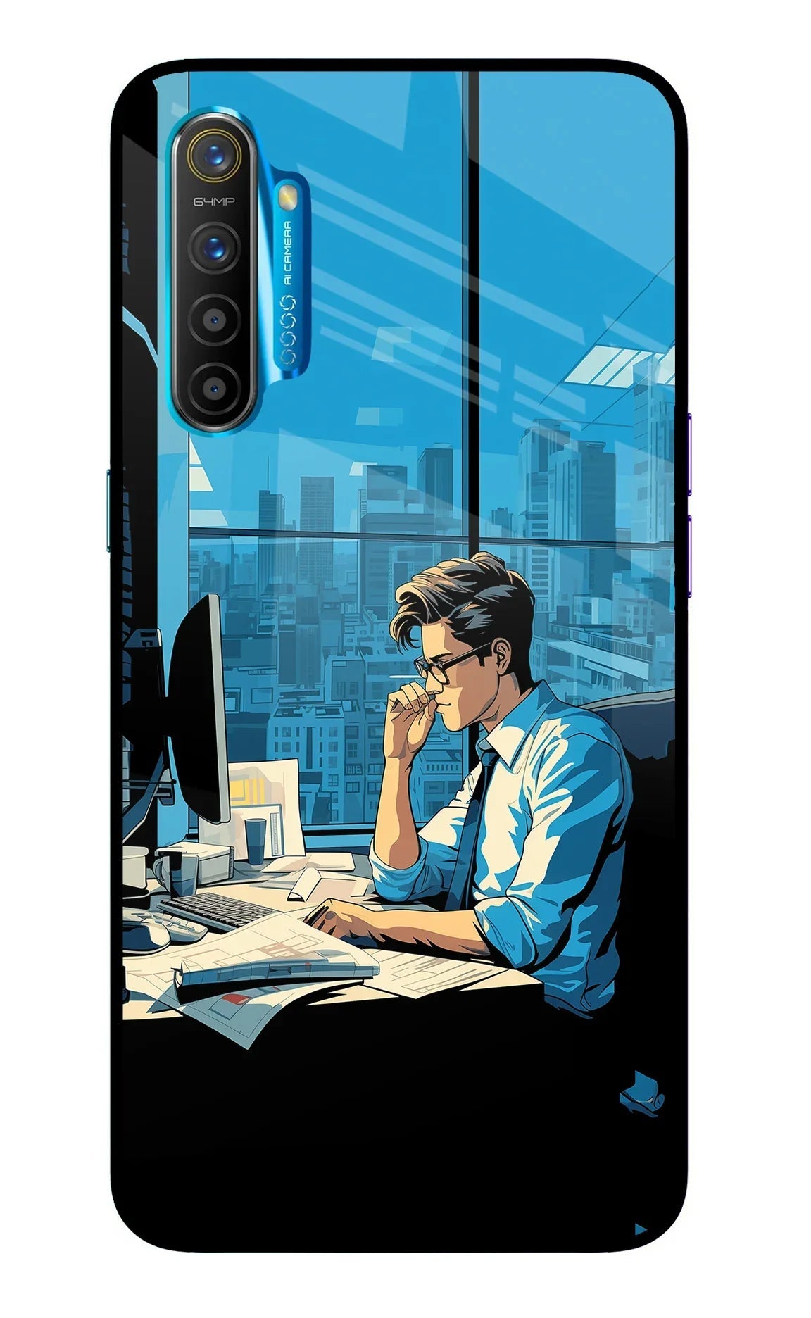 Focused Hustler (AI Generated) Realme XT/X2 Glass Case