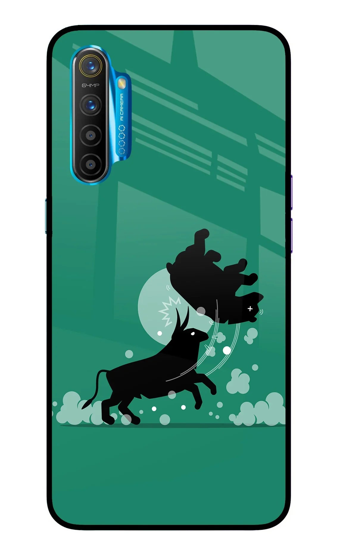Bull Conqueror Realme XT/X2 Glass Case