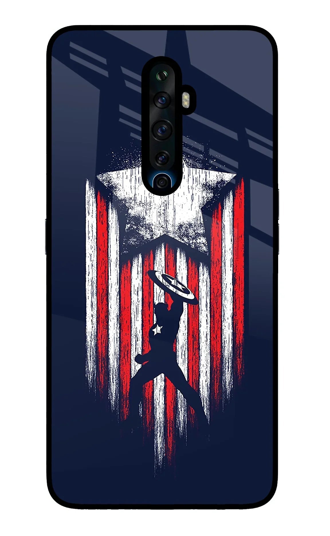 Captain America Marvel Art Oppo Reno2 Z Glass Case
